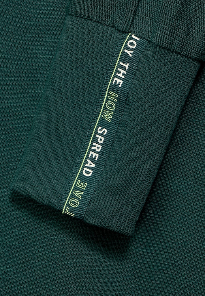 Langarmshirt in Unifarbe