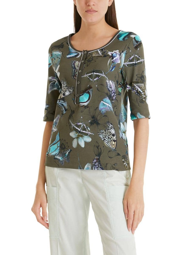 Baumwollshirt mit Butterfly-Print