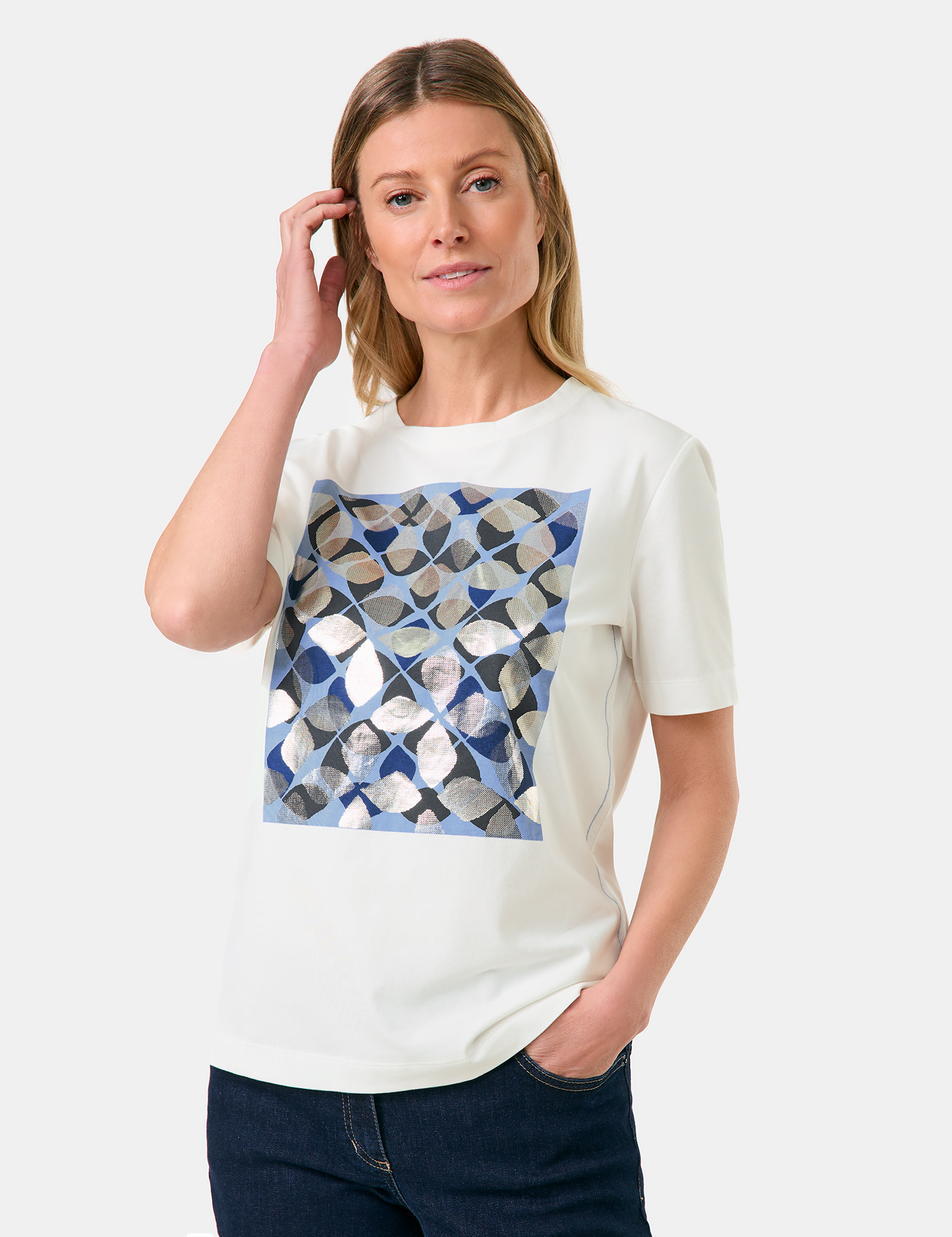 T-Shirt mit platziertem Frontprint