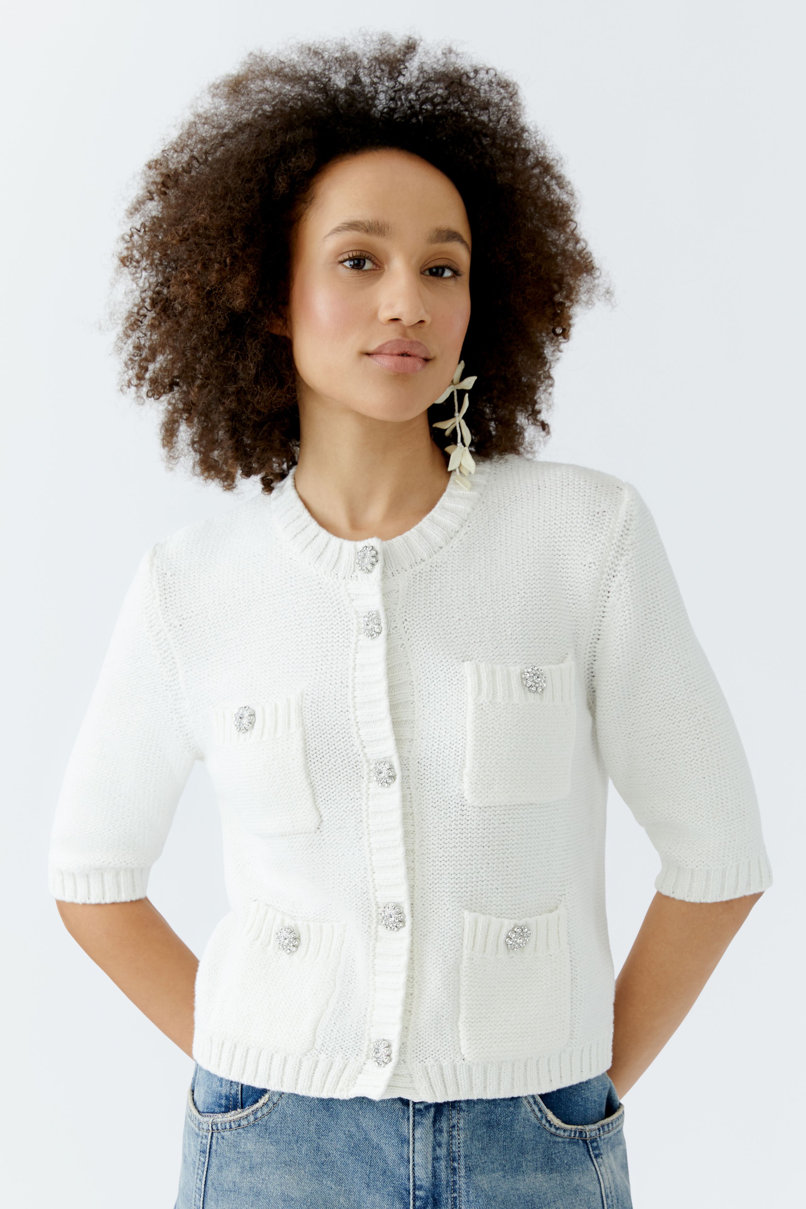 Strickjacke Baumwollmischung