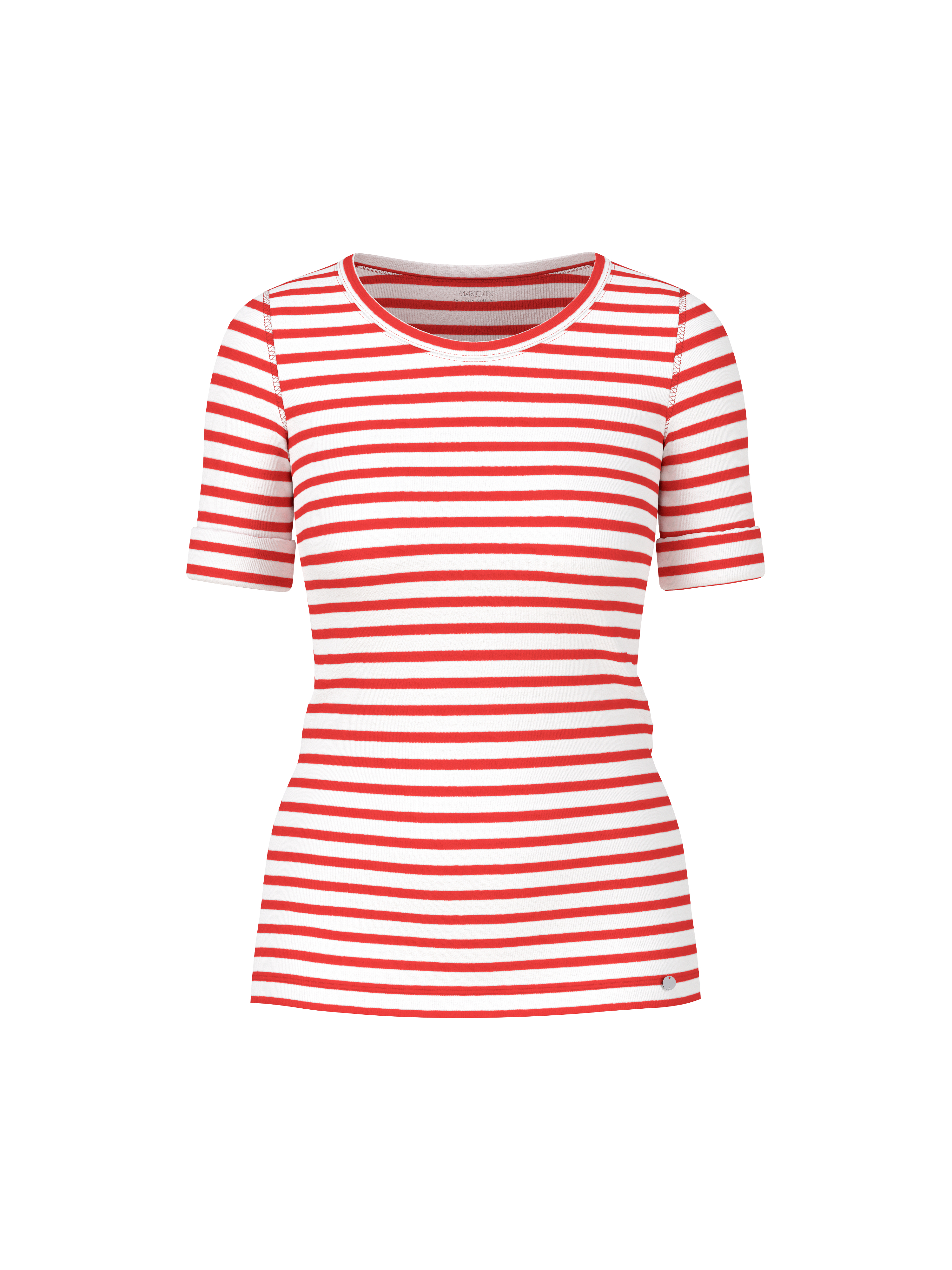 Ringel-T-Shirt aus Baumwoll-Ripp