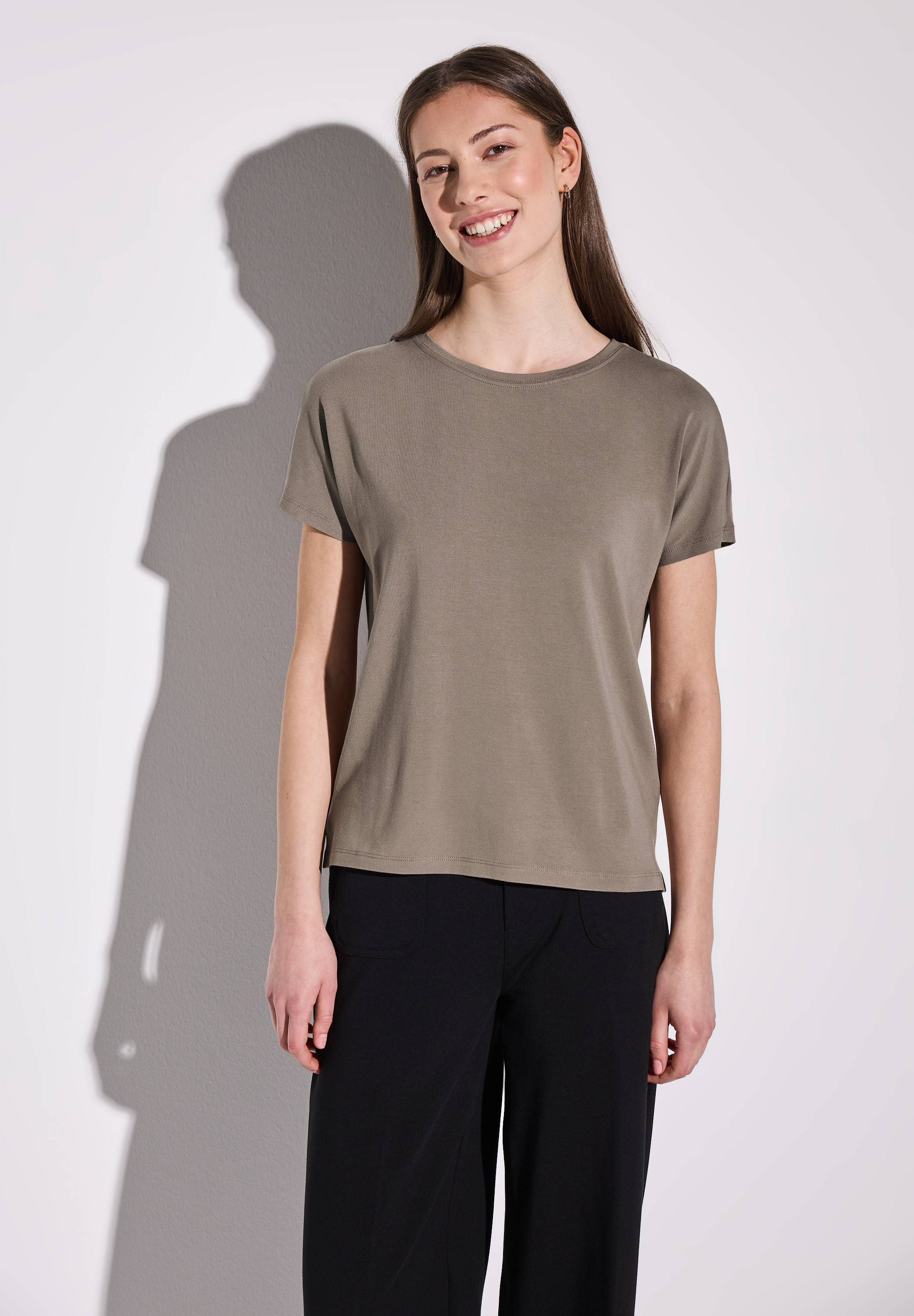 Shirt in Unifarbe