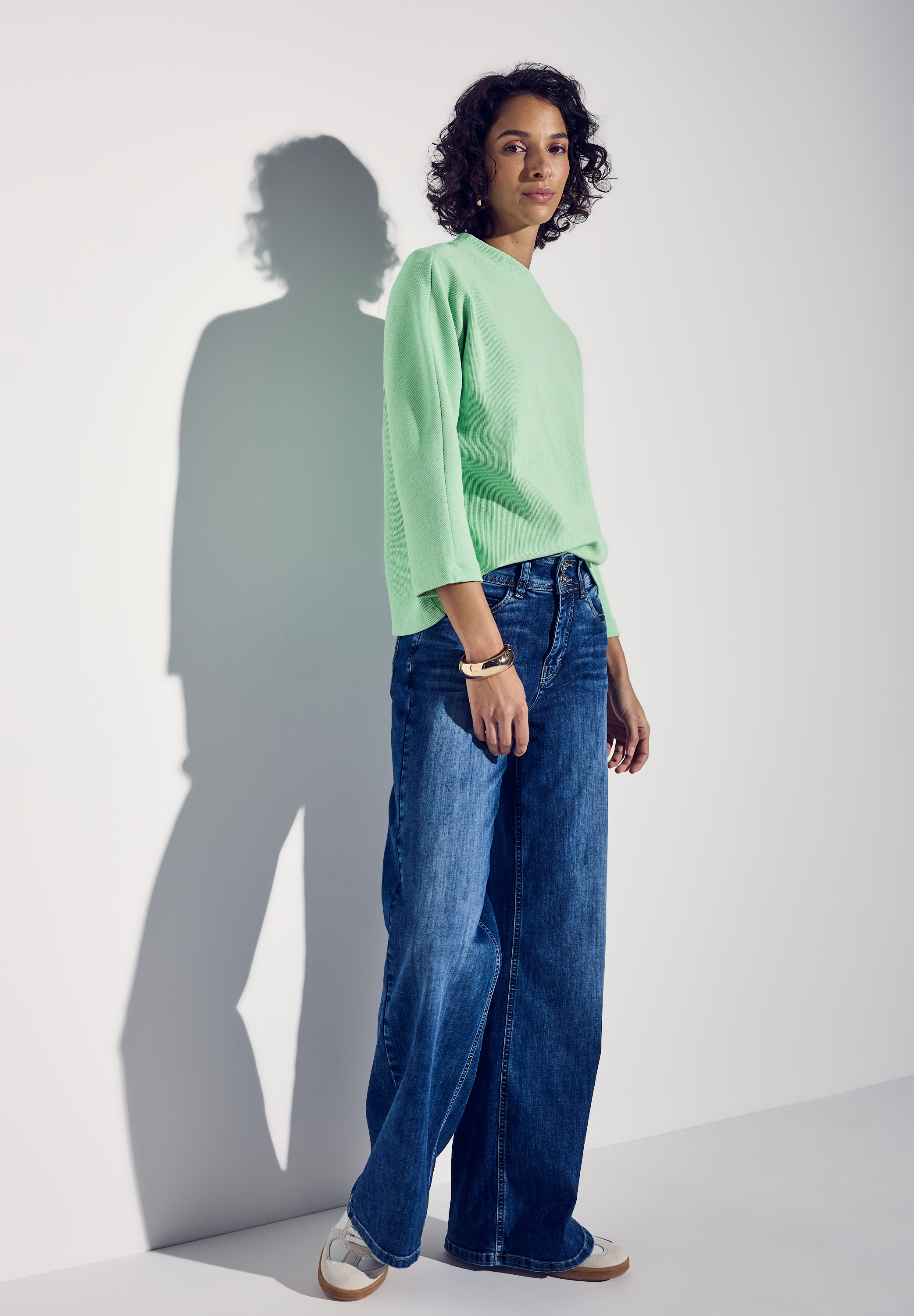 Two-Tone Strukturshirt