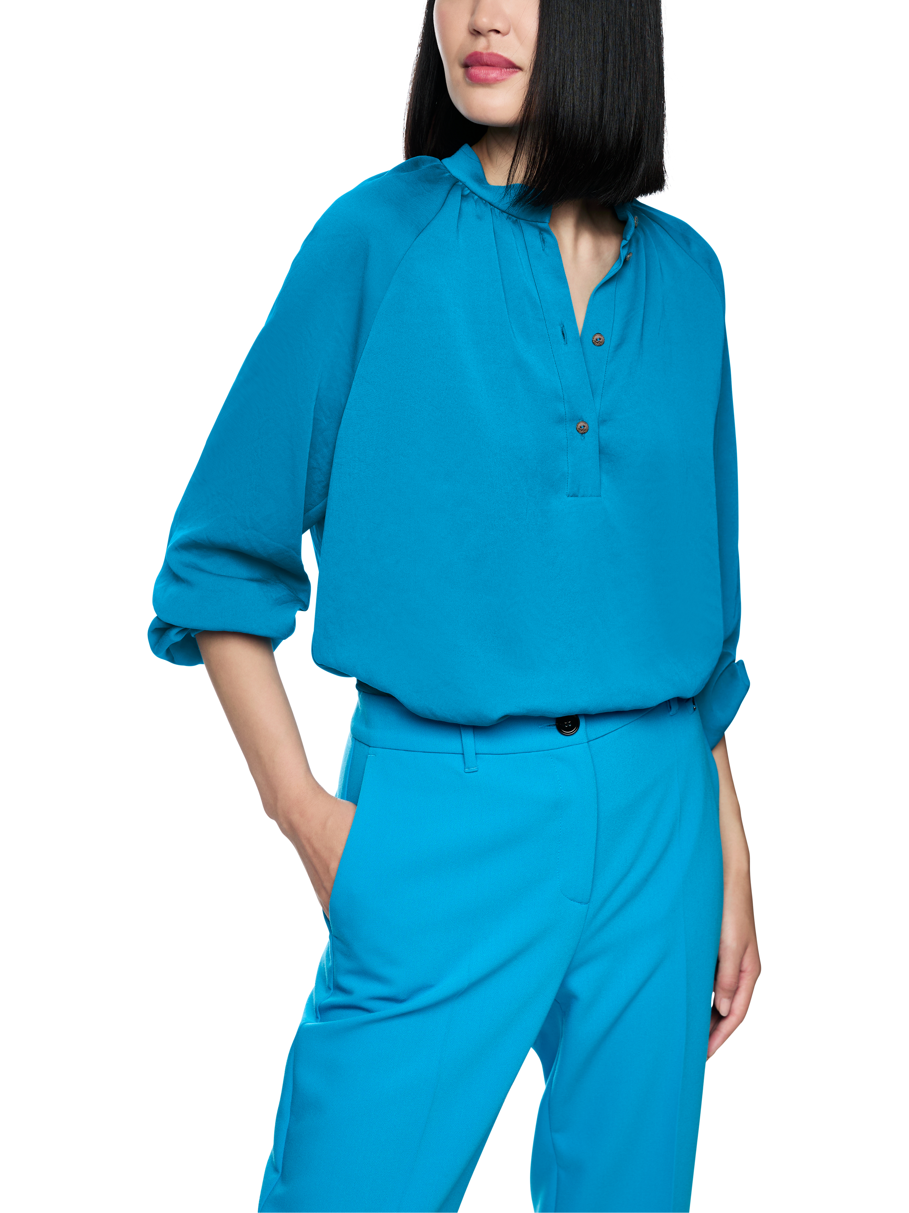 Bluse mit Stehkragen "Rethink Together"