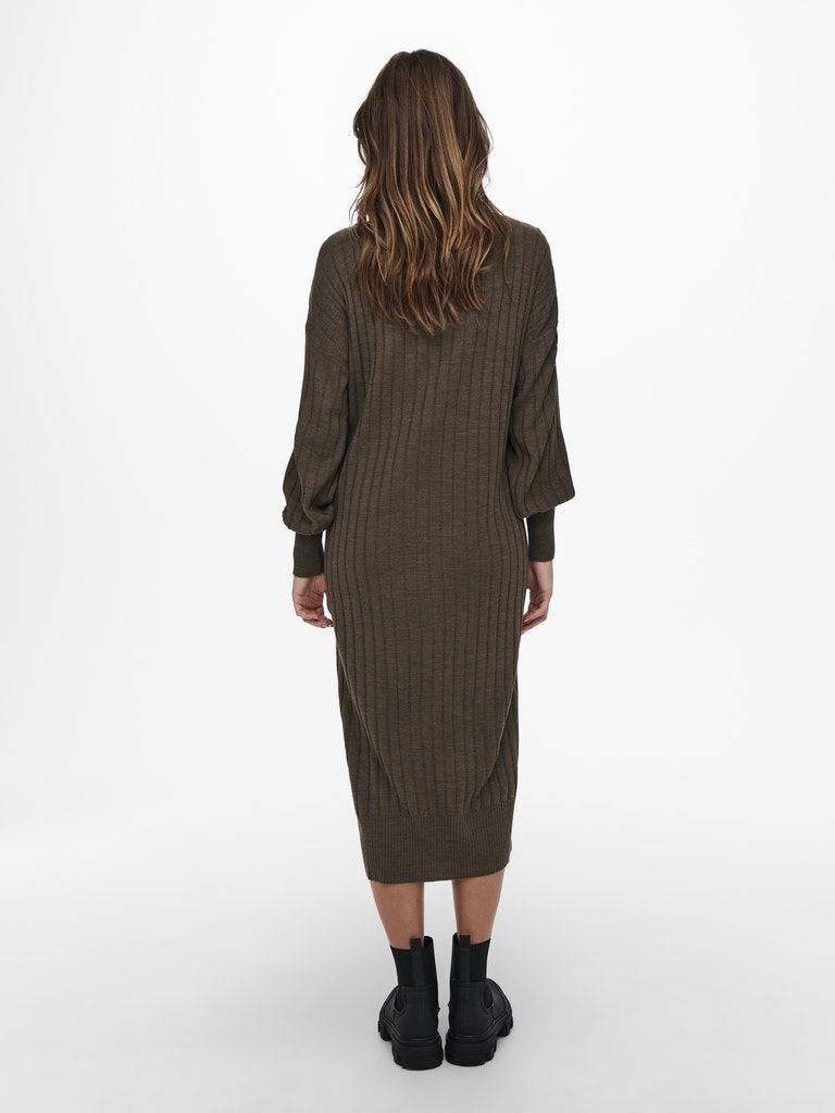 ONLNEW TESSA L/S MIDI V-NECK DRESS KNT