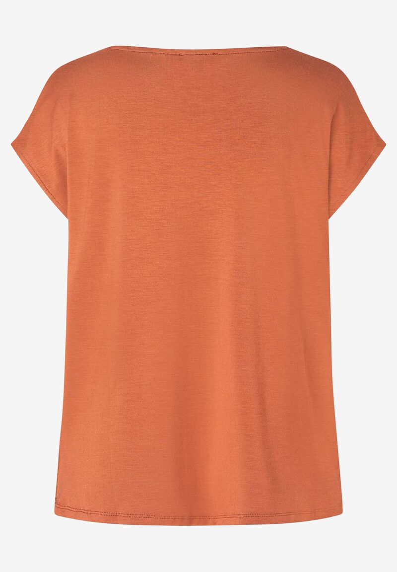 Shirt mit Satinfront  clay brown  Sommer-Kollektion