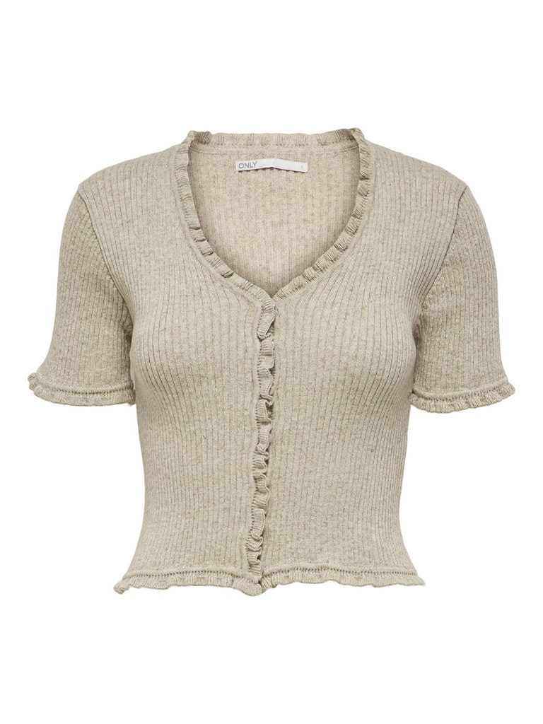 ONLLINA S/S RUFFLE CARDIGAN KNT