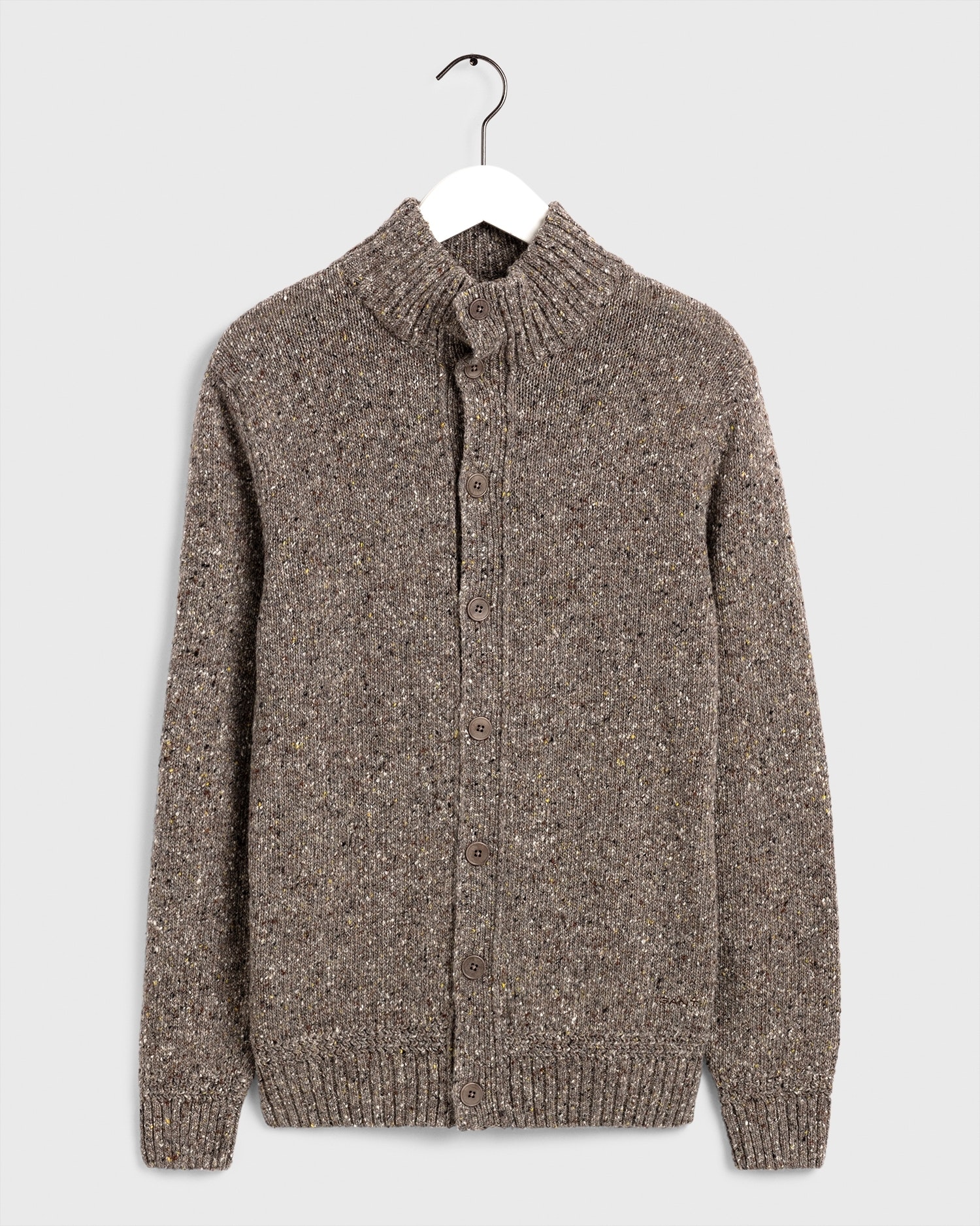 Strickjacke mit Stehkragen