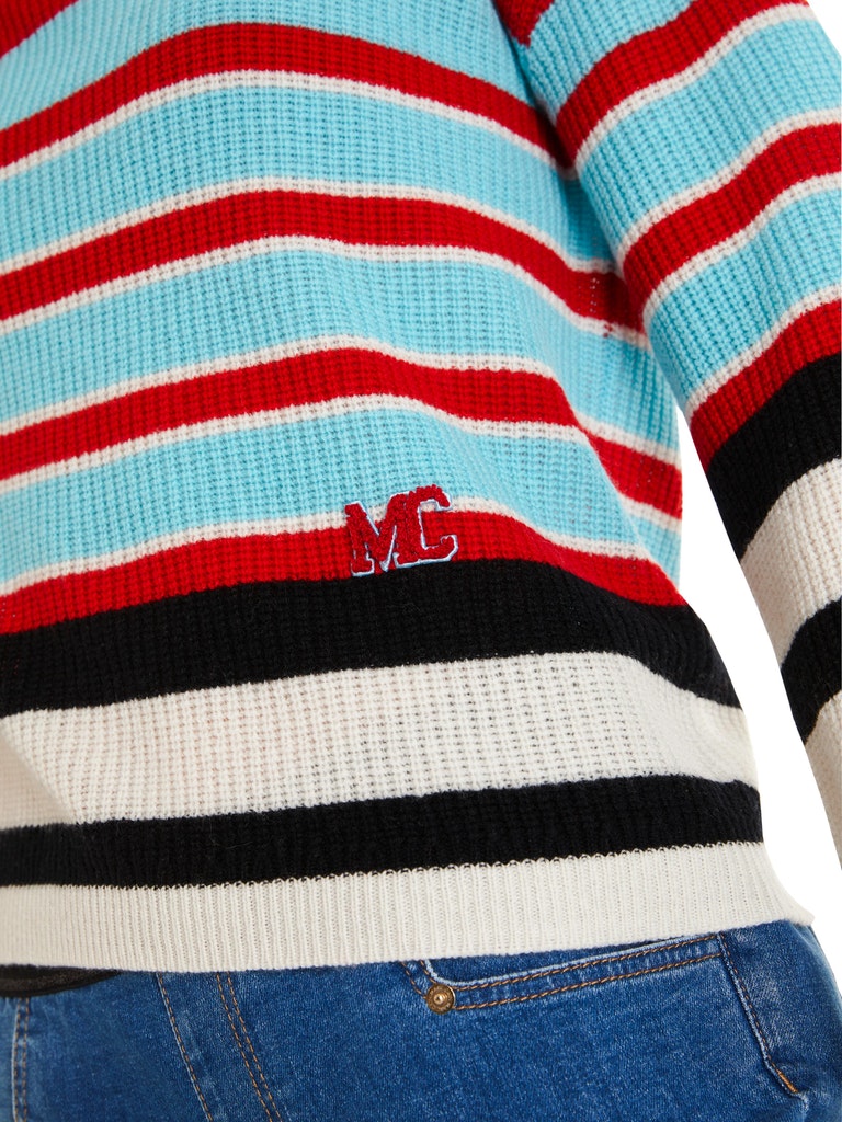 Ringelpullover aus Wollmix