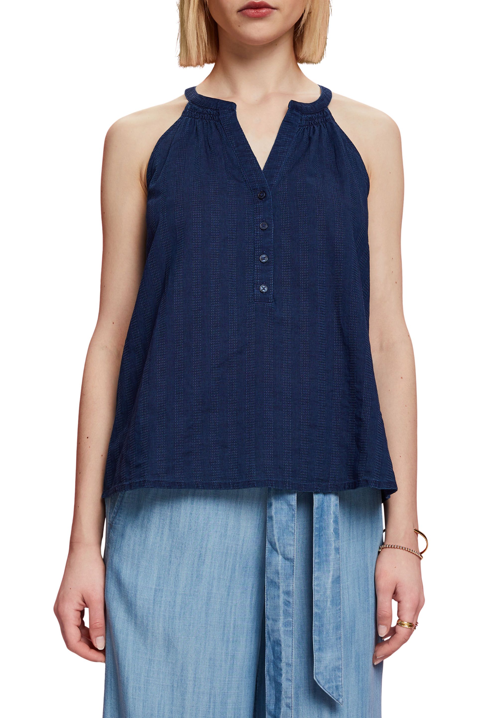 Women Blouses woven sleeveless