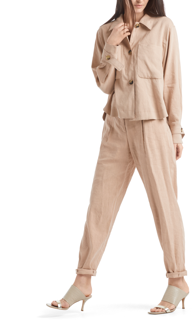 Hemdjacke aus Leinenmix