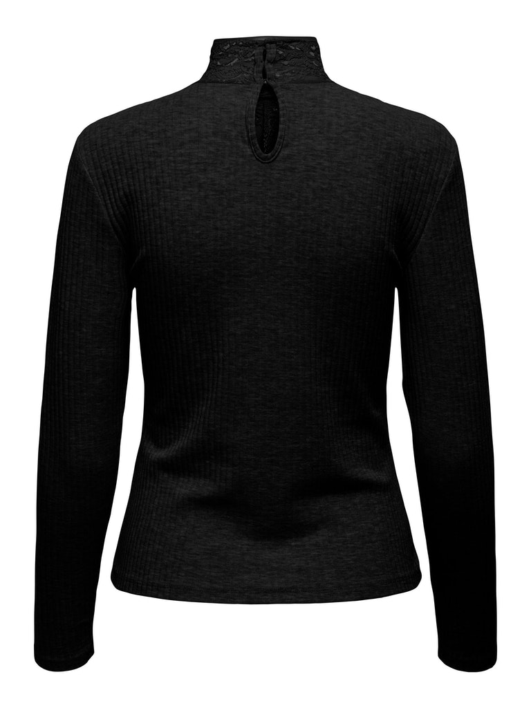 ONLNELLA L/S HIGHNECK LACE MIX TOP JRS