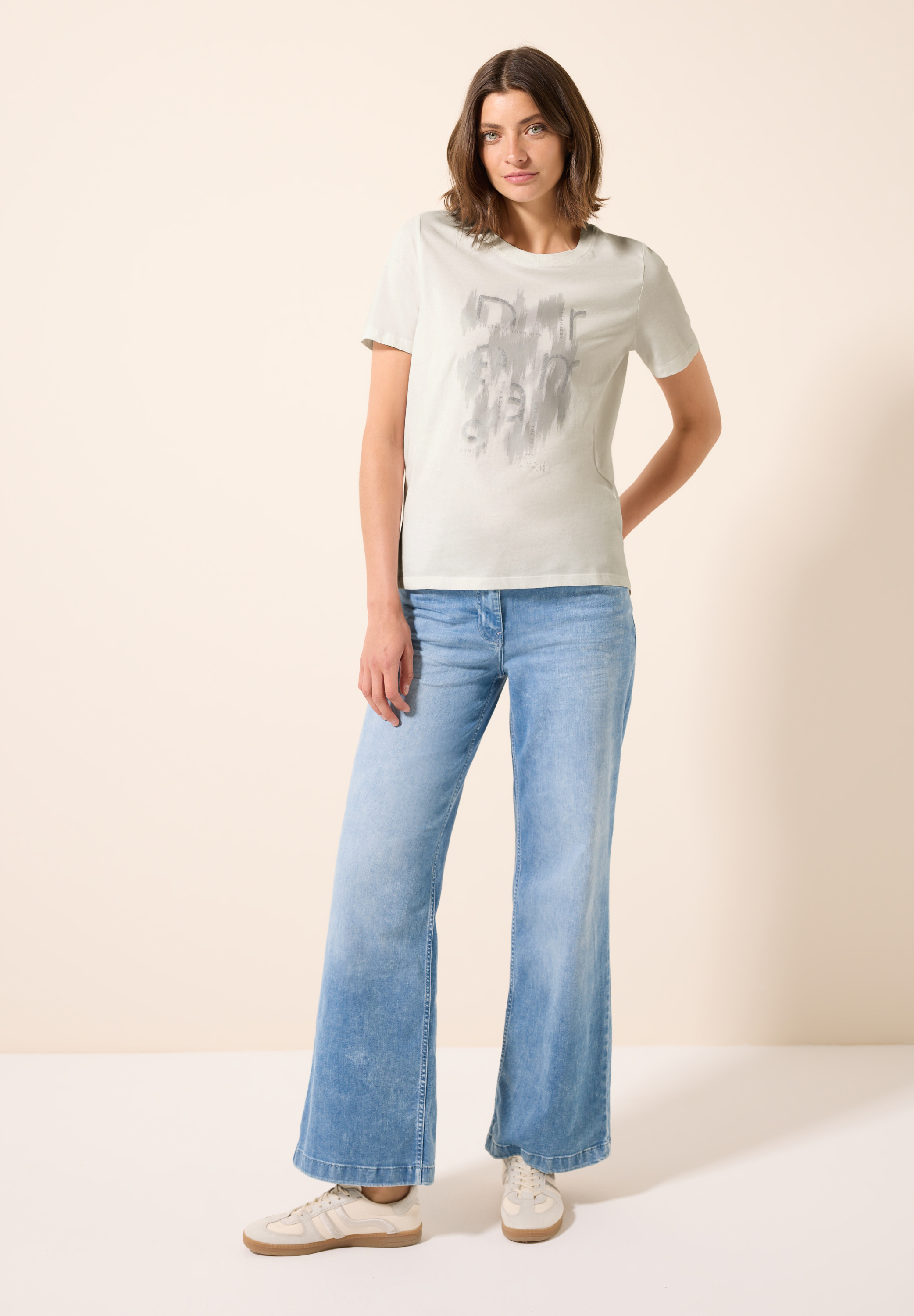 T-Shirt mit Folienprint