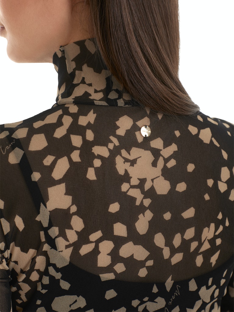 Netzshirt mit Graphic-Muster