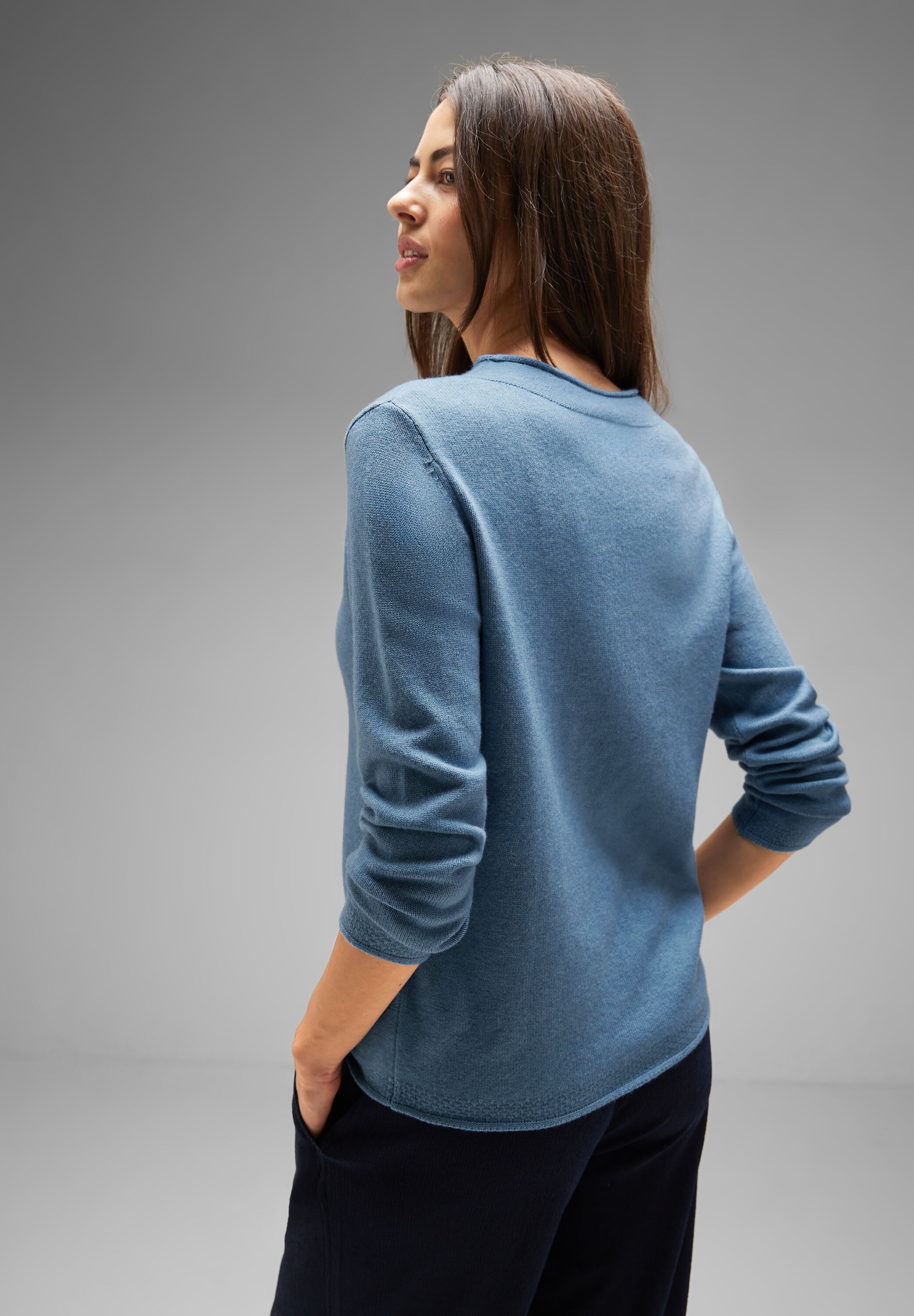 Pullover in Melange Optik