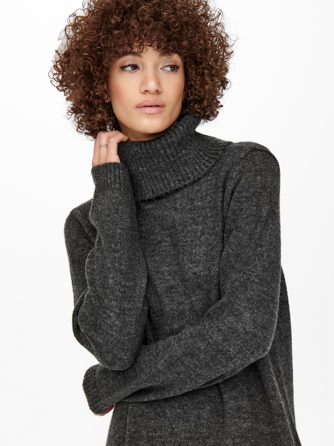 ONLBRANDIE L/S ROLLNECK DRESS KNT NOOS