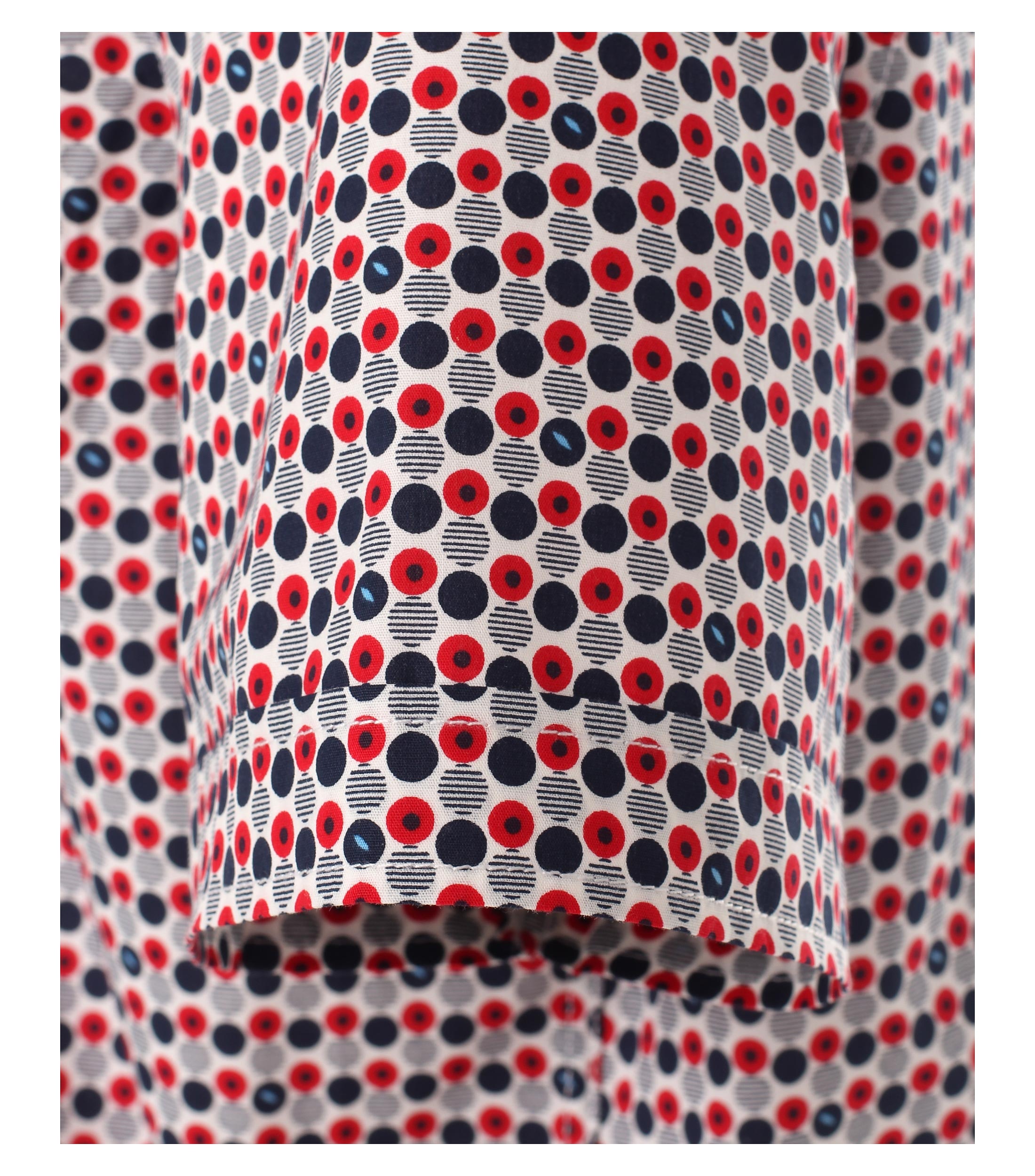 Popeline Hemd Halbarm Print
