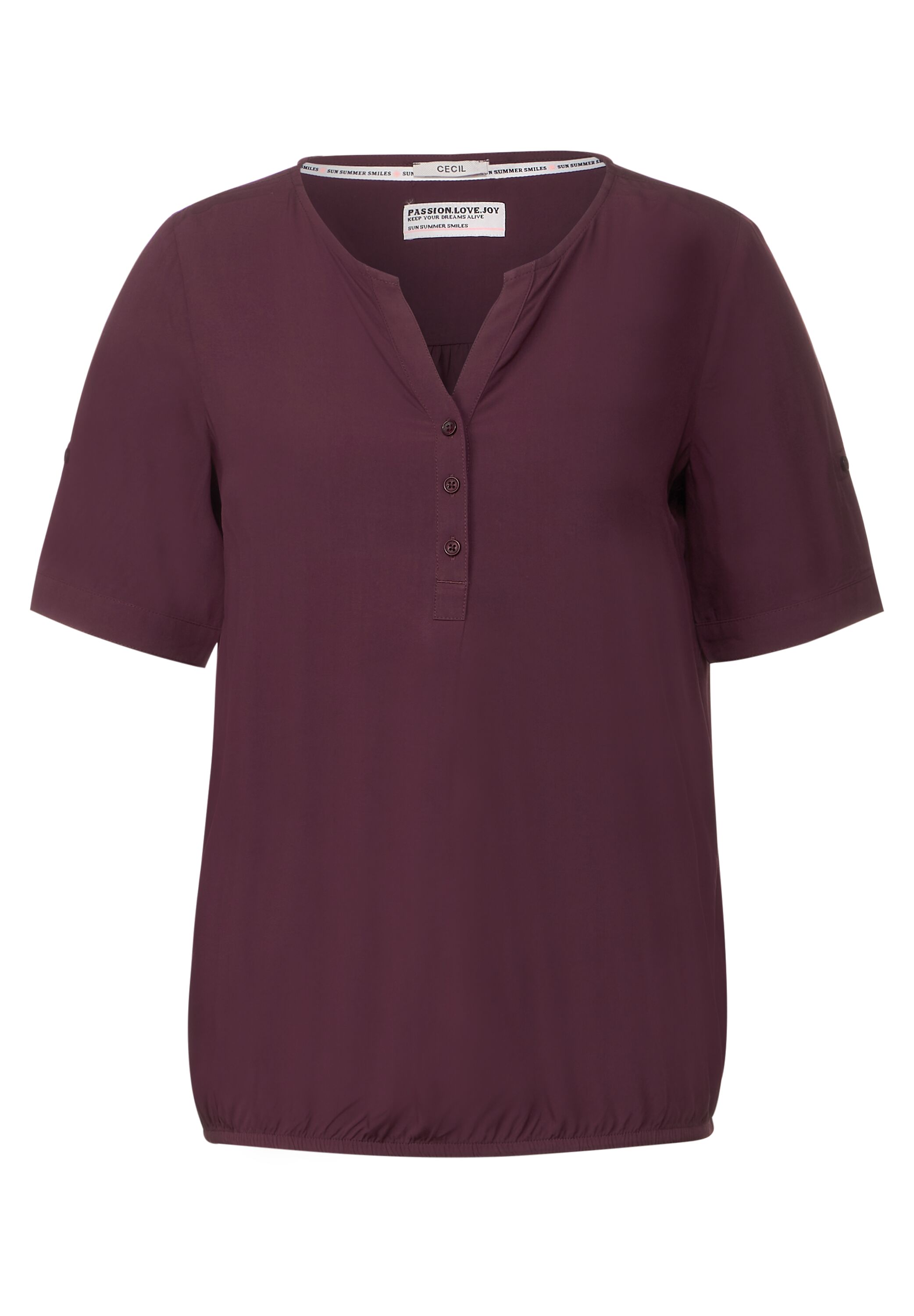 Unifarbene Basic Bluse