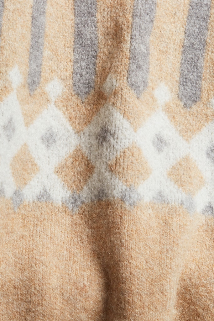 Mit Wolle: Pullover mit Jacquard-Muster