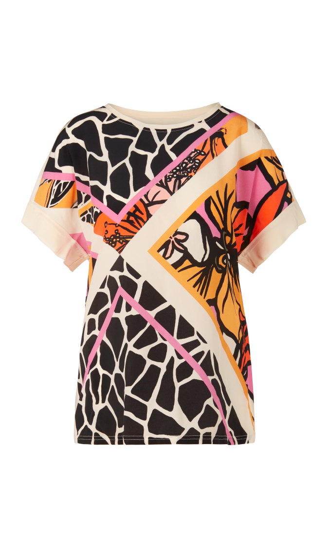 Bedrucktes Blusenshirt mit Seide