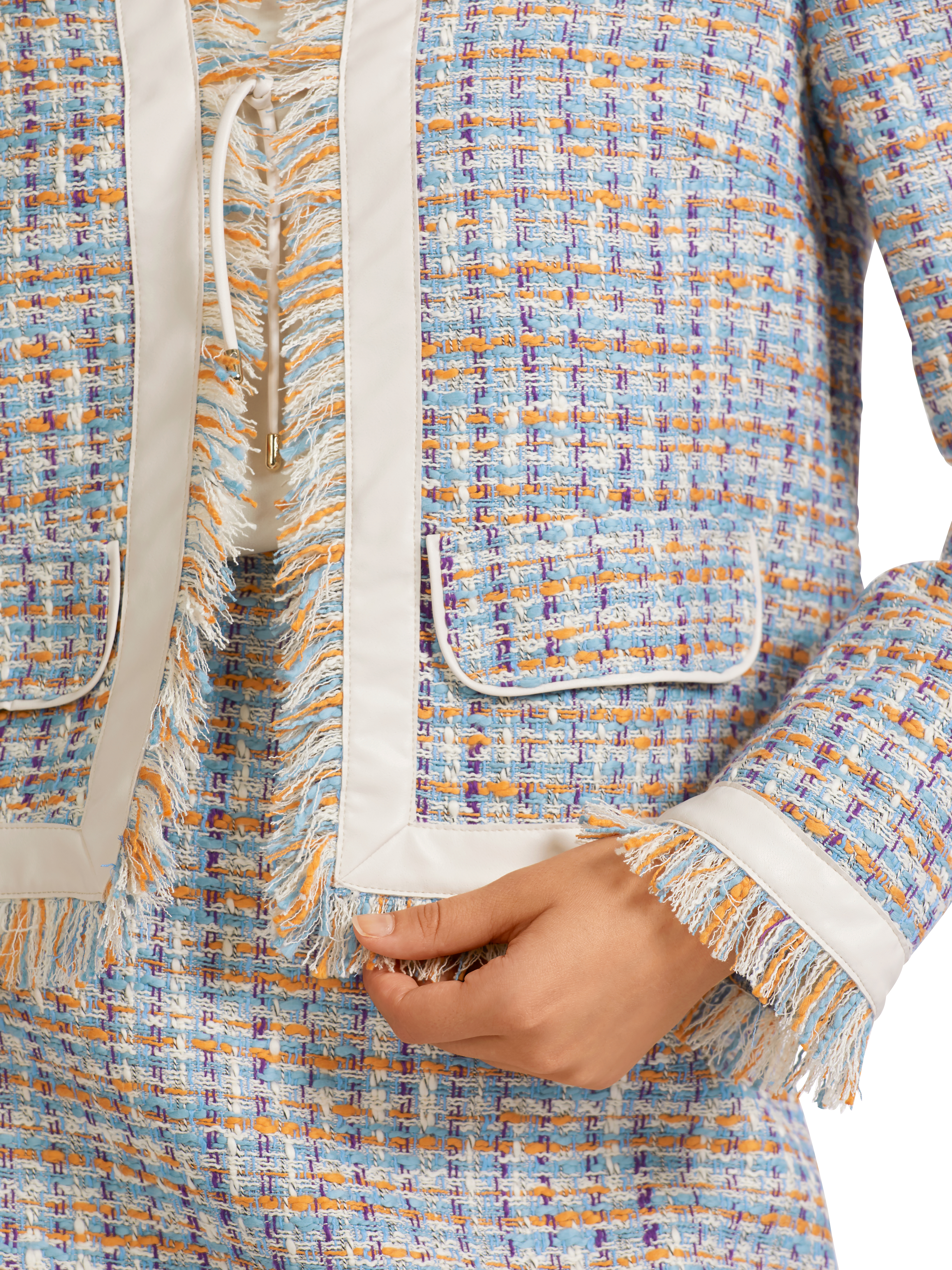 Kurze Jacke aus Baumwoll-Bouclé