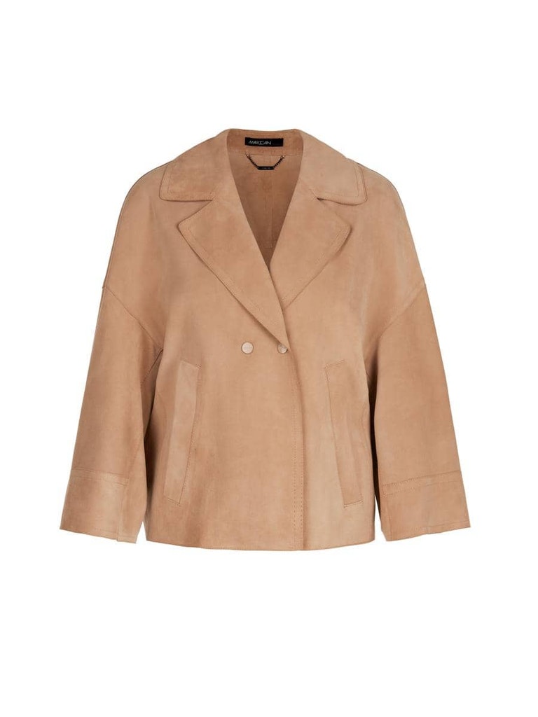 Kurze Velourslederjacke