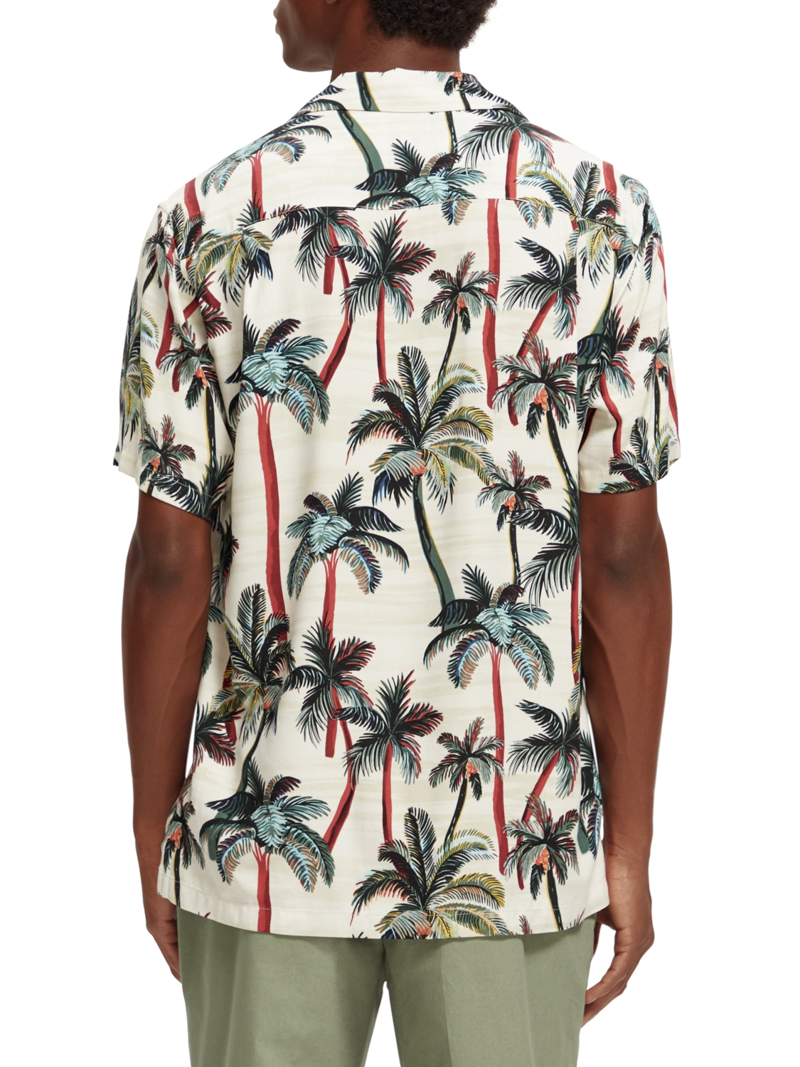 Short sleeved printed camp shirt