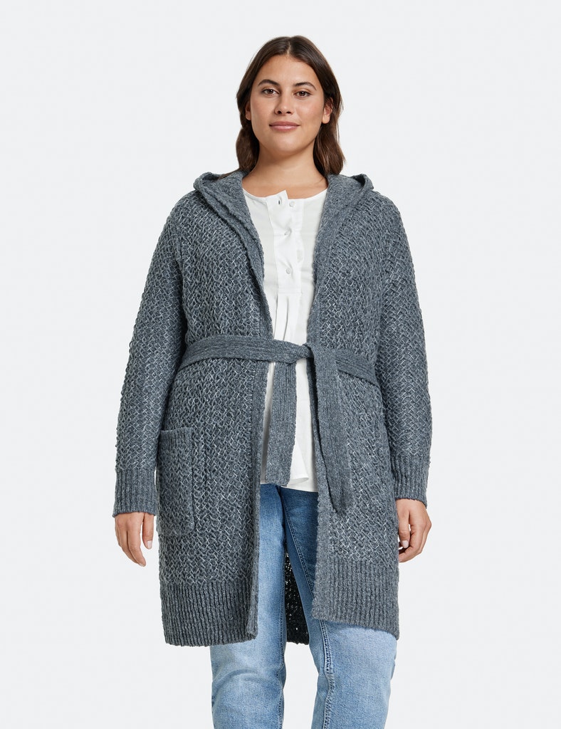 Strickjacke mit Kapuze