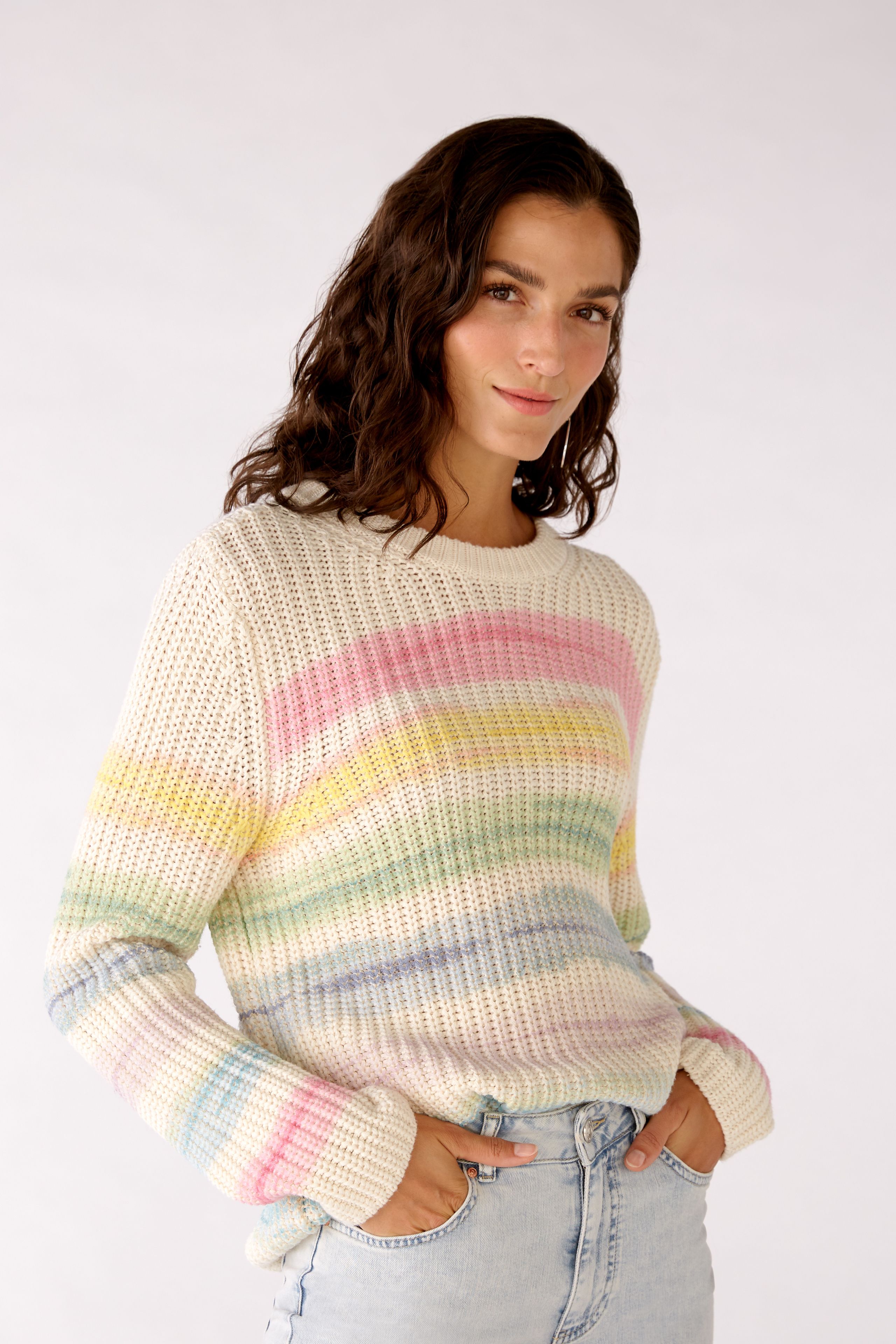 Strickpullover   mit Streifen