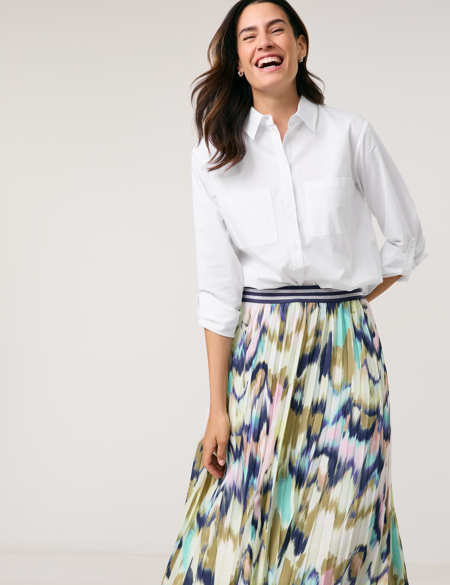 Hemdbluse mit Tunnelzug am Saum