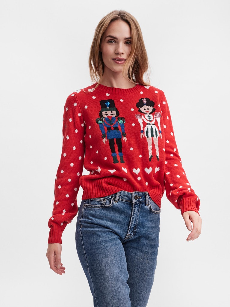 VMNUTCRACKER LS BALLOON BLOUSE XMAS