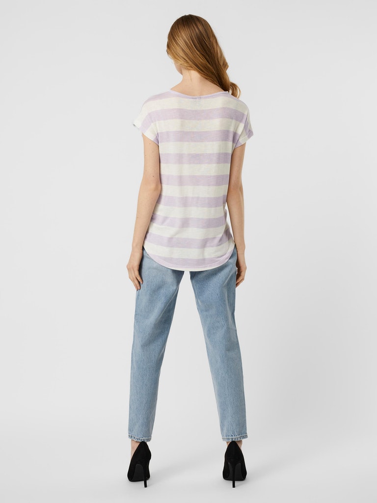 VMWIDE STRIPE S/L TOP COLOR