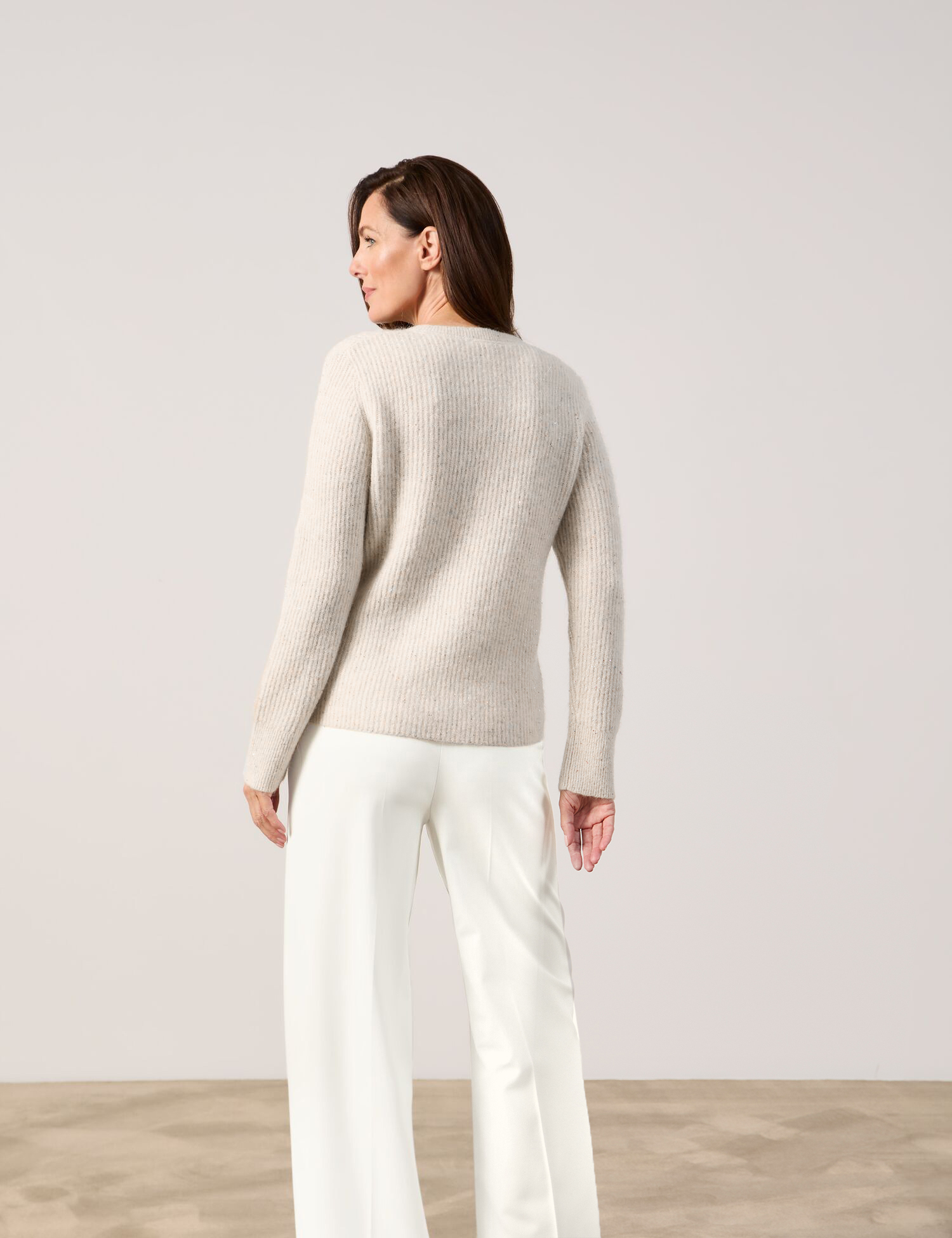 Edel glitzernder Pullover mit Wollanteil