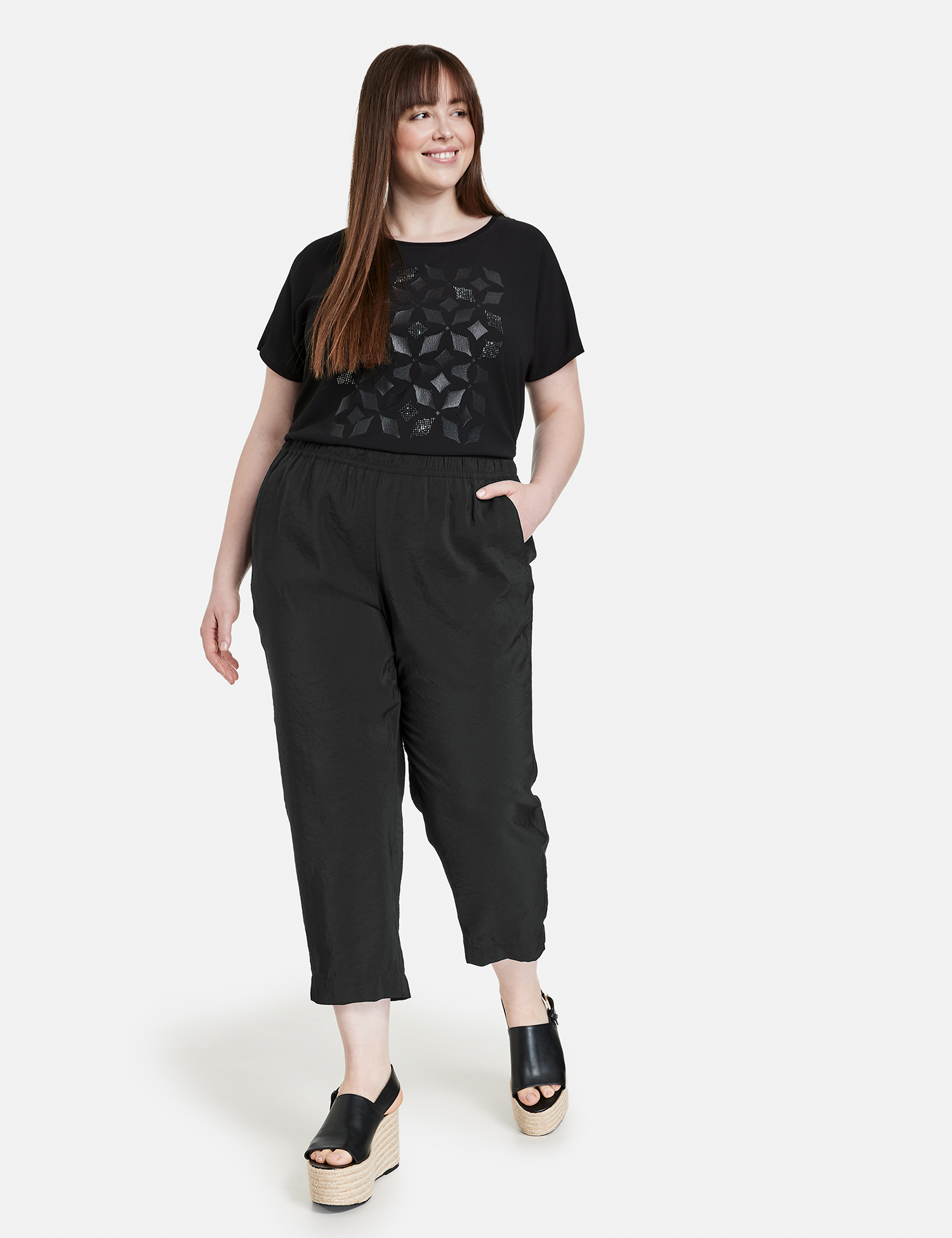 Fein schimmernde 3/4 Hose Mia