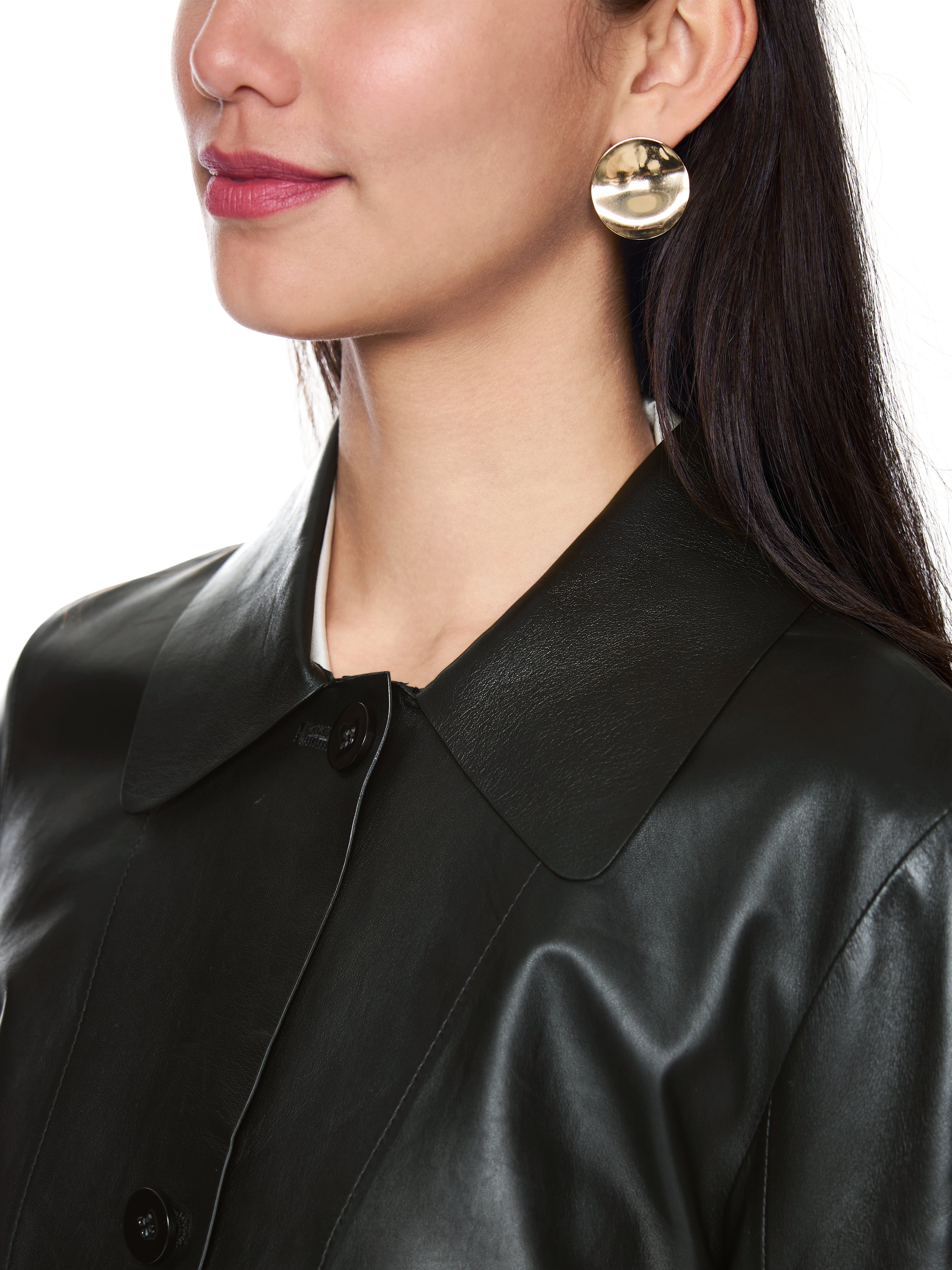 Leichte Lederjacke mit weitem Arm