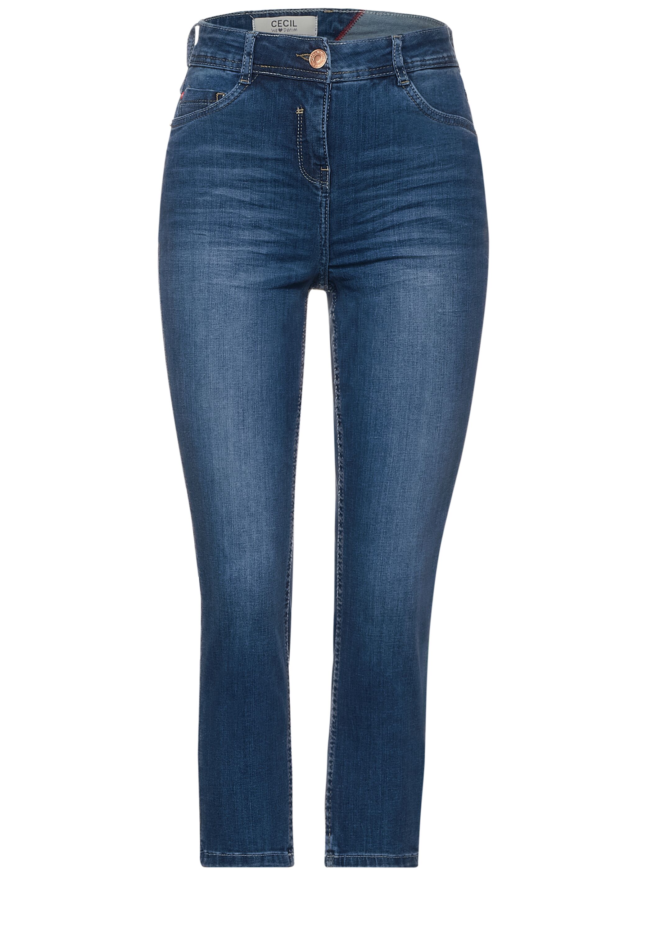 Slim Fit Denim in mittelblau