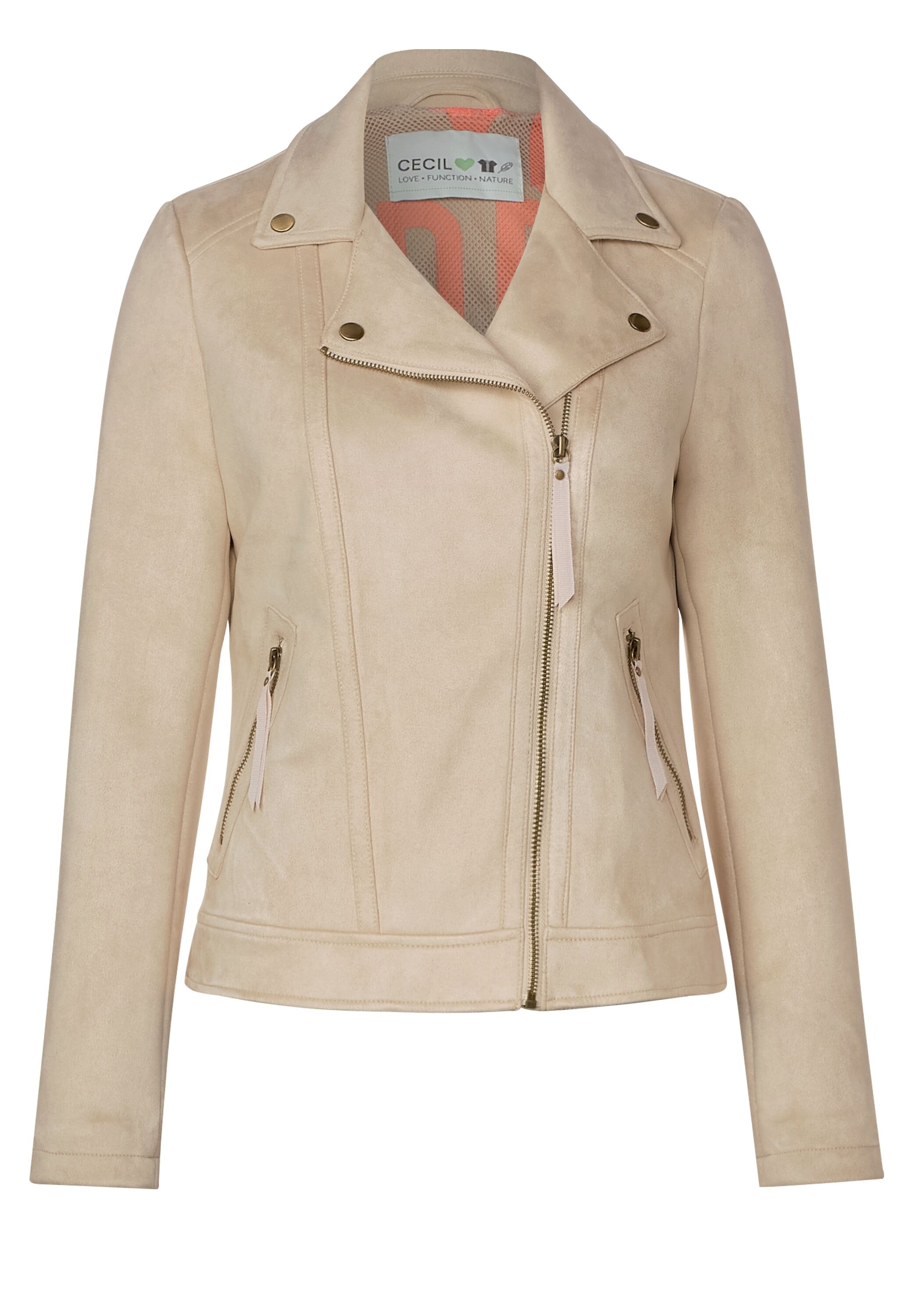 Cecil Damen-Jacke in Velours-Optik