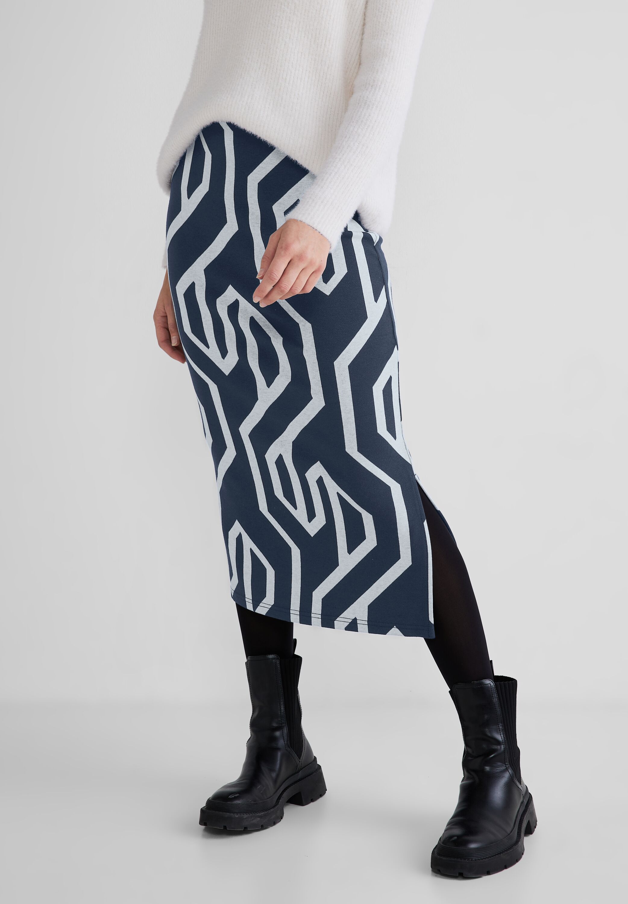 Jacquard Midirock mit Dessin