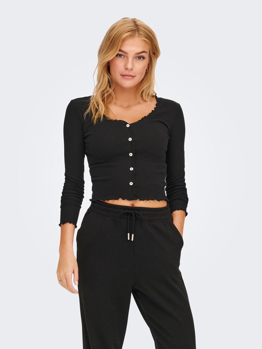ONLLAILA L/S BUTTON TOP JRS NOOS