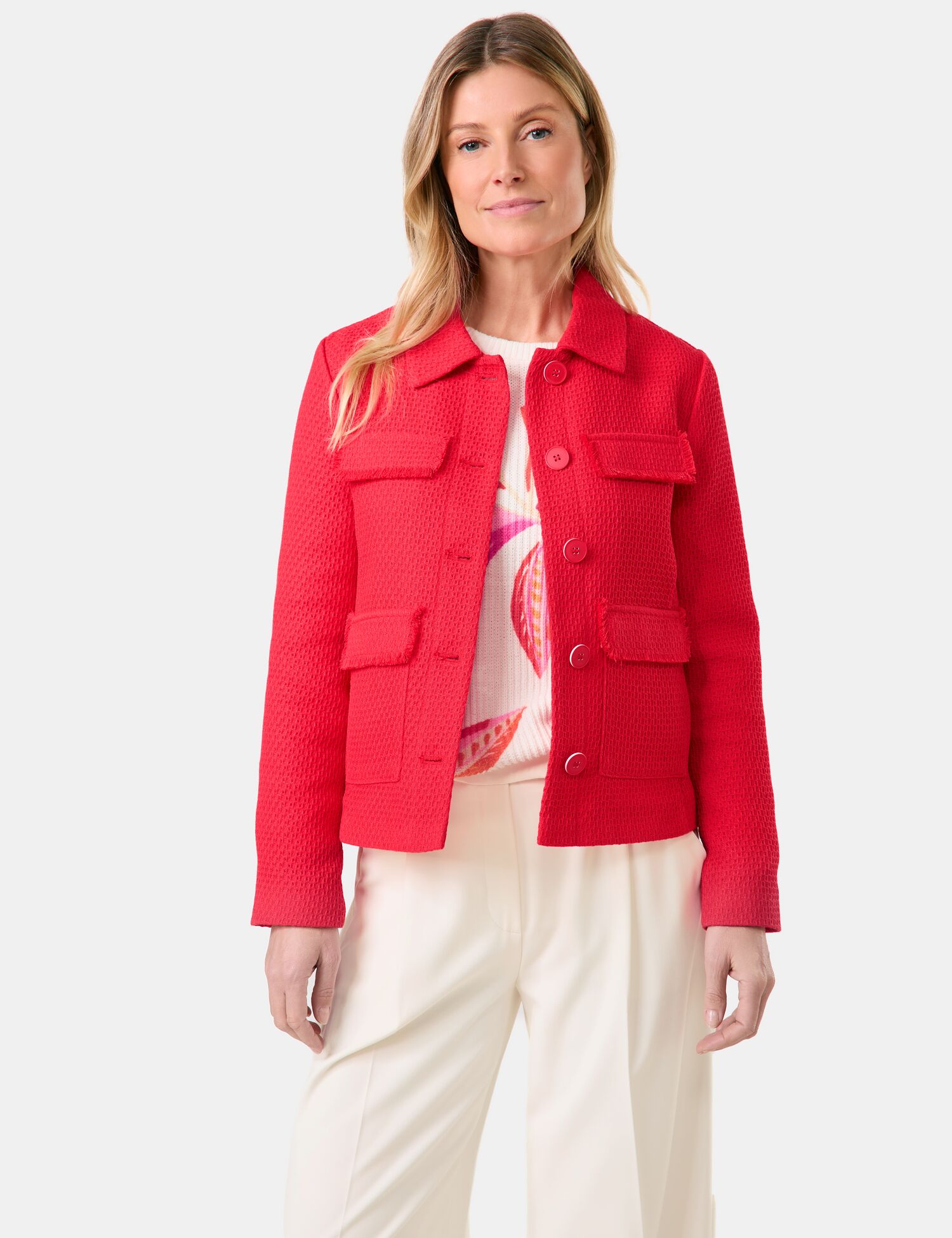 Modische Blazerjacke in Strukturoptik