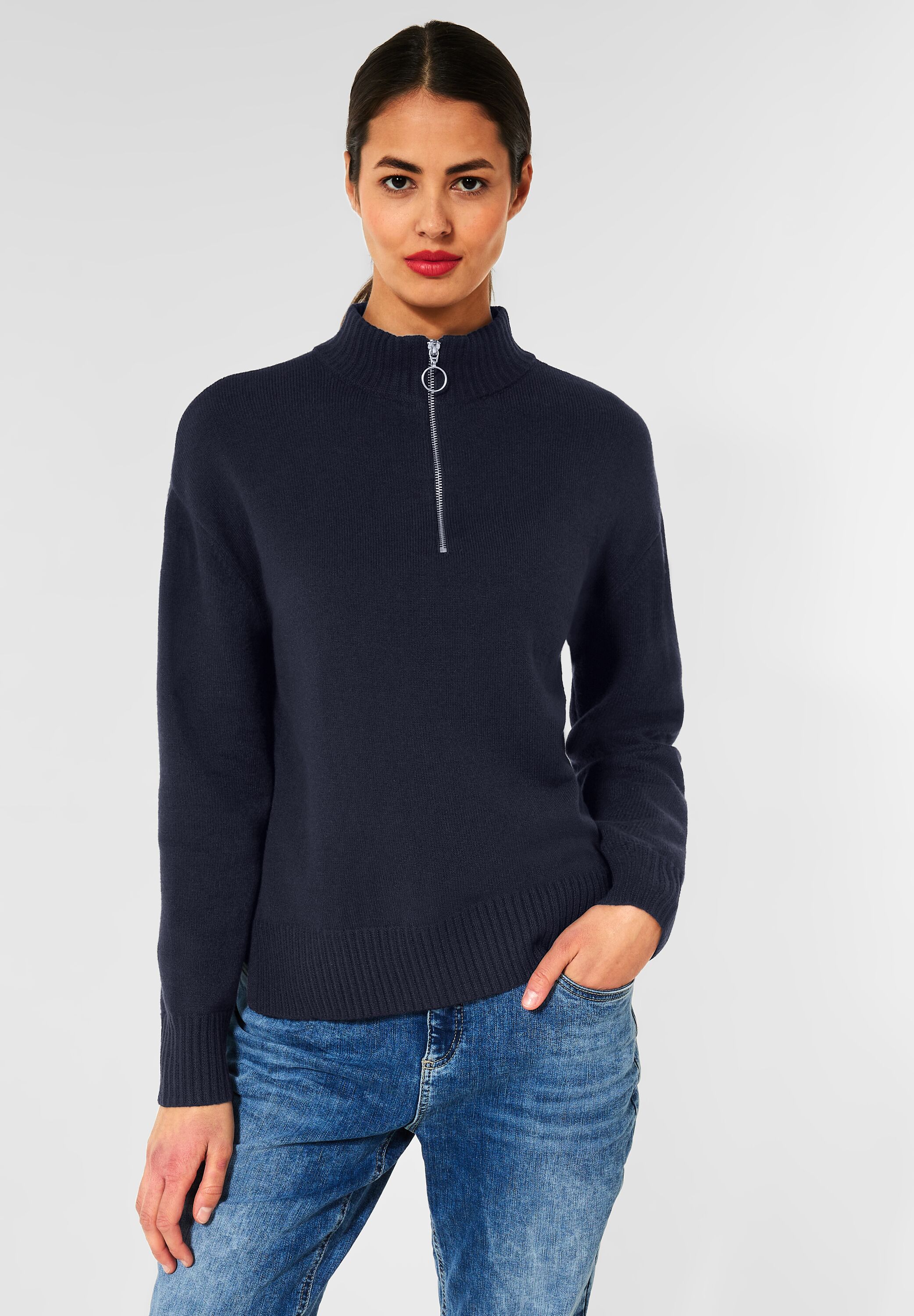 Pullover mit Troyerkragen