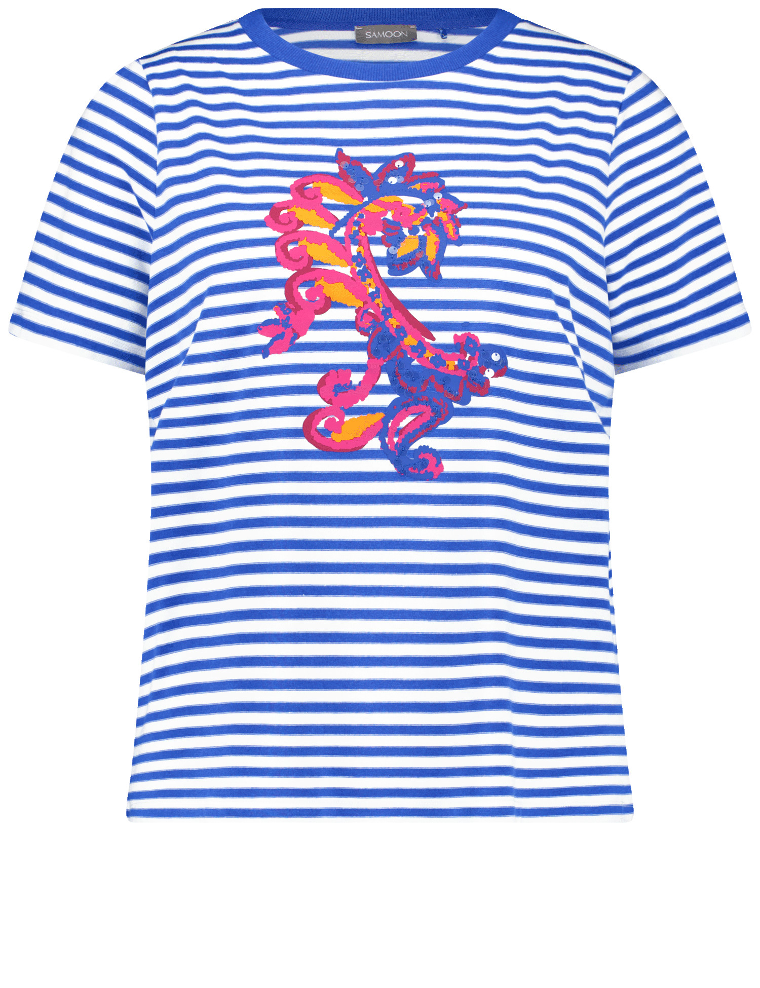 Ringelshirt mit Paisley-Print