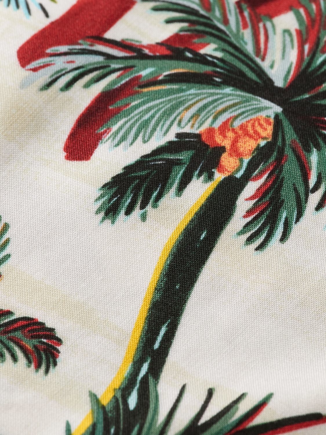 Short sleeved printed camp shirt