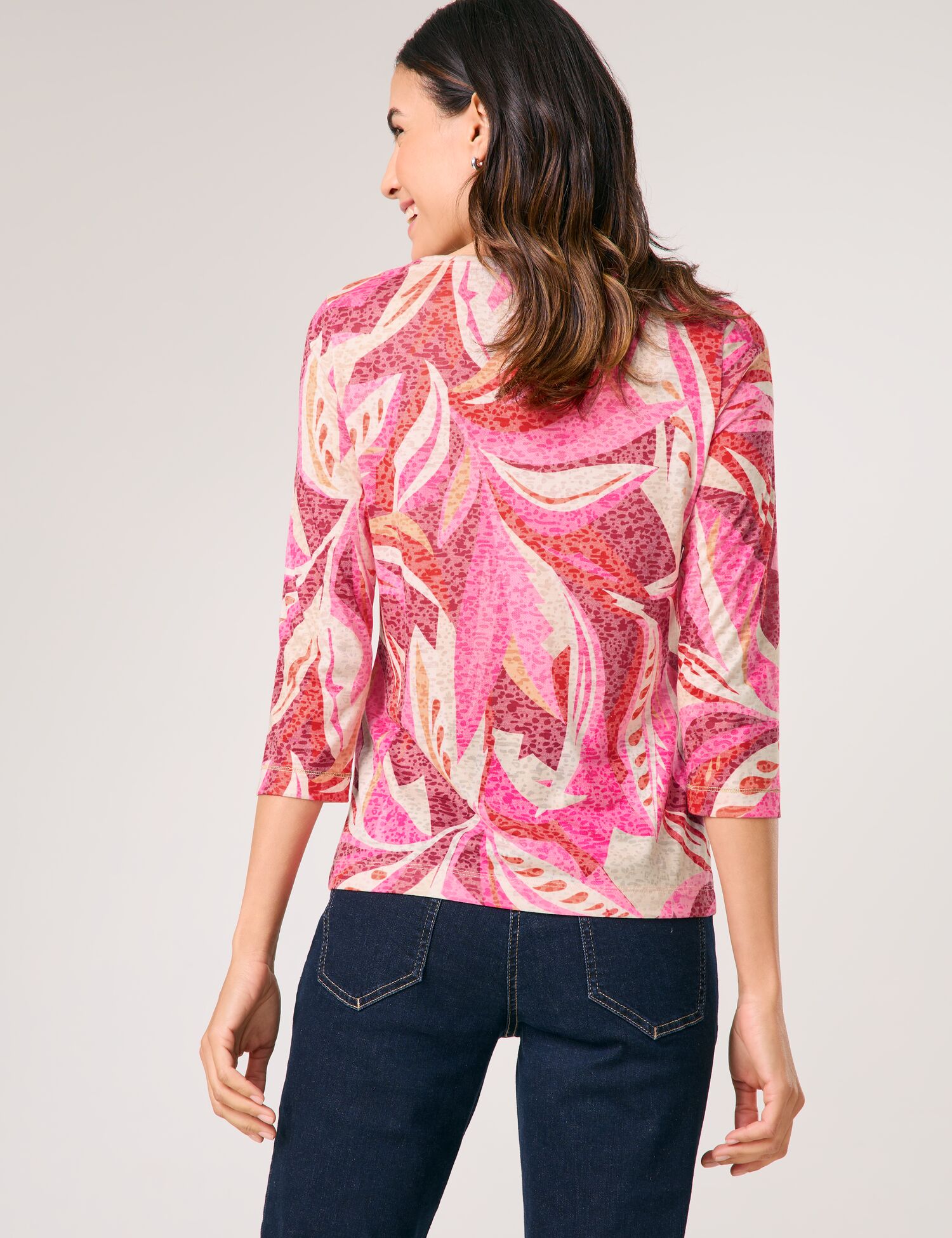 3/4 Arm Shirt in Ausbrenner-Qualität