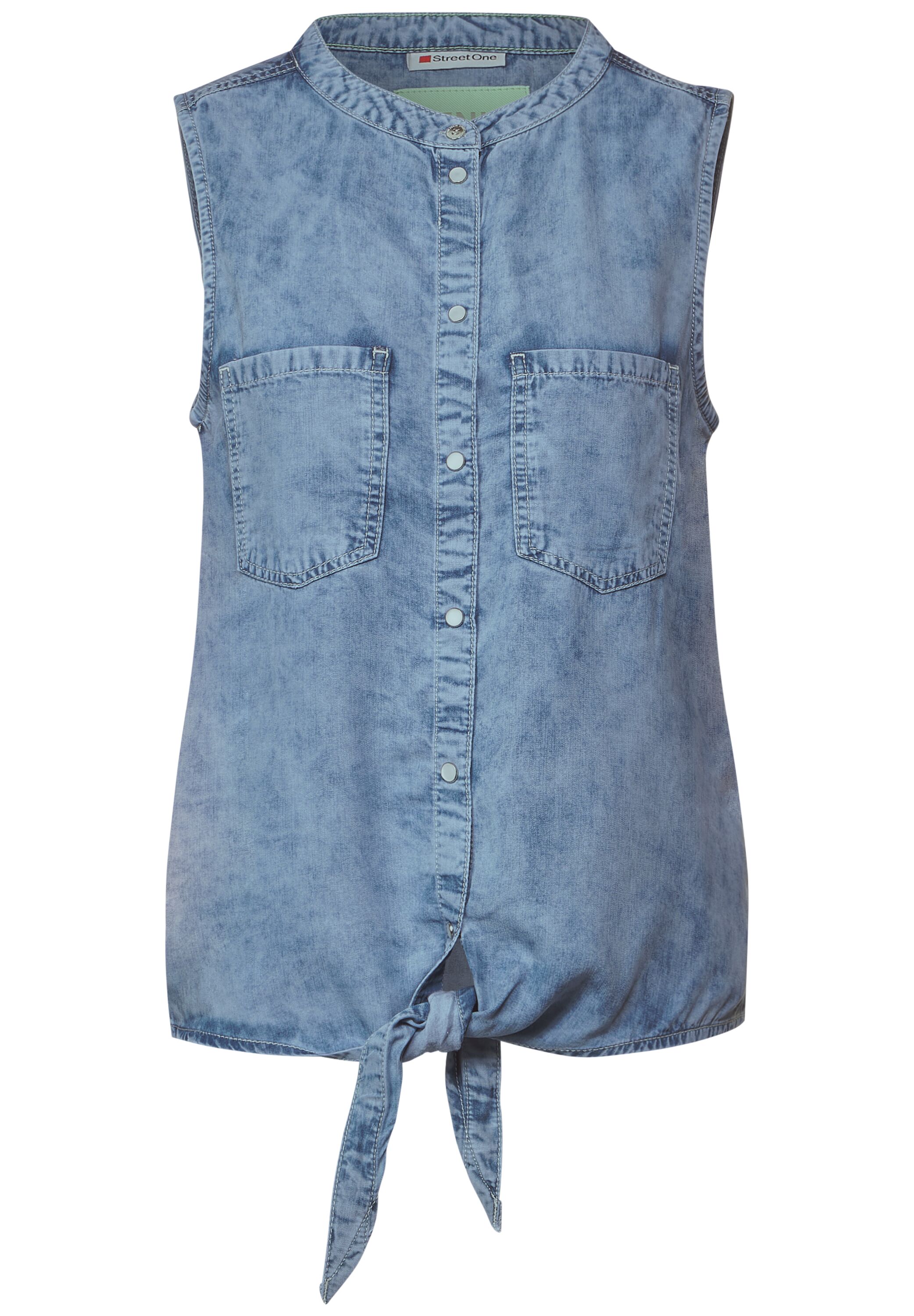 Blaue Jeansbluse