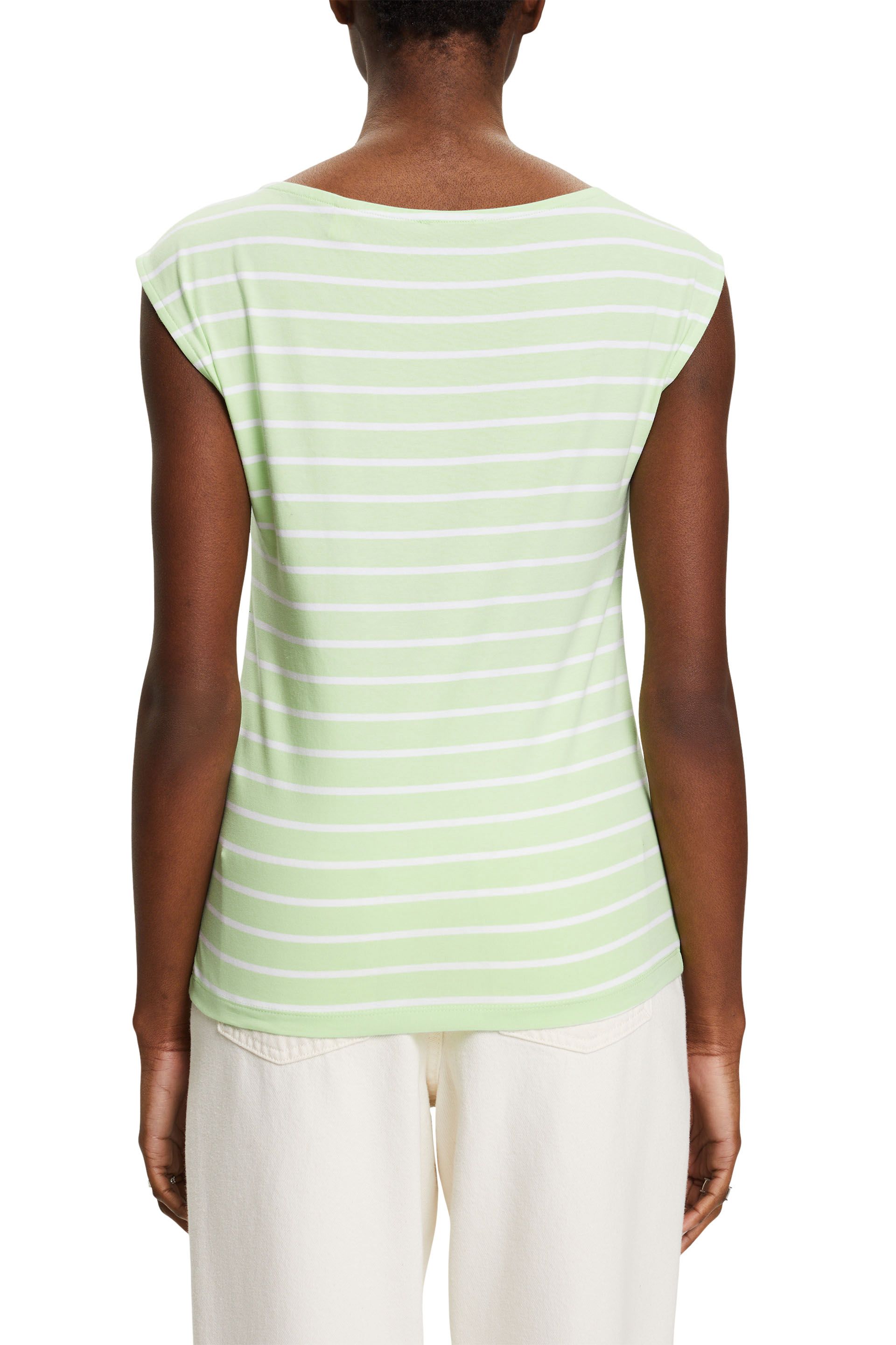 Gestreiftes Baumwoll-T-Shirt