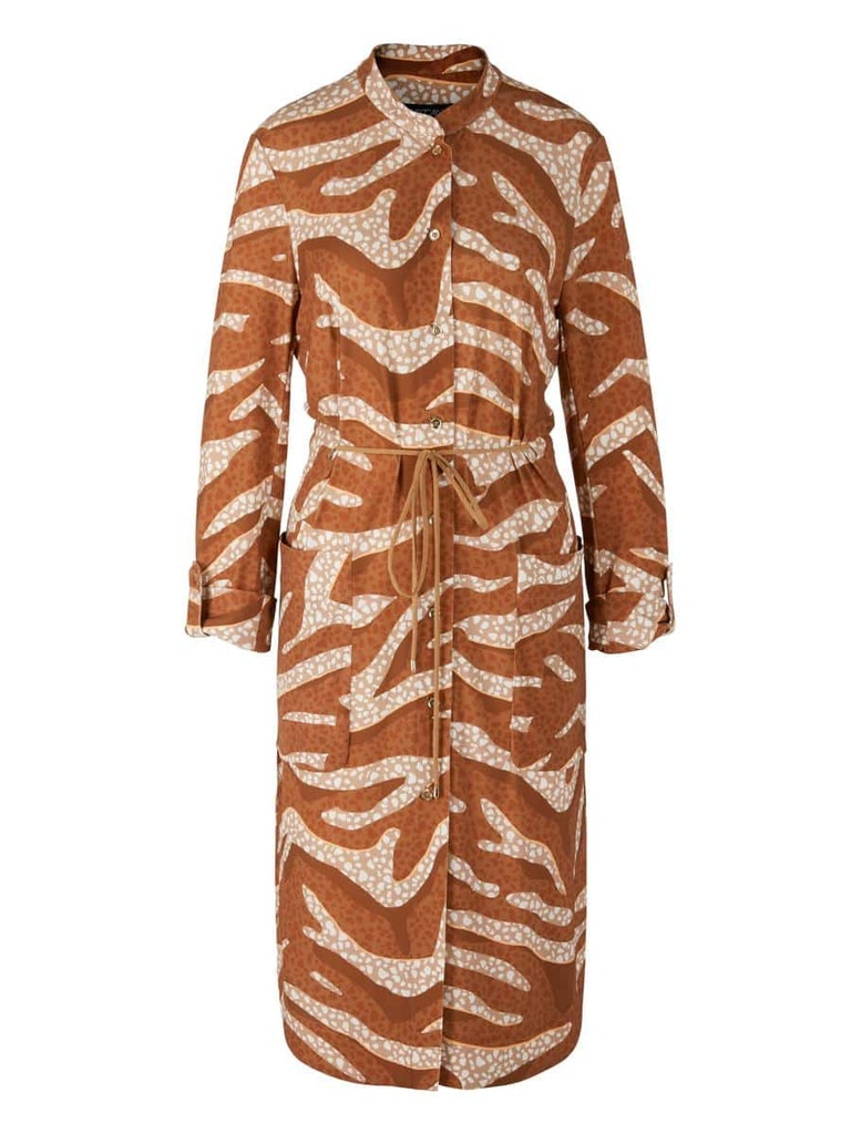 Hemdblusenkleid mit Animalmuster