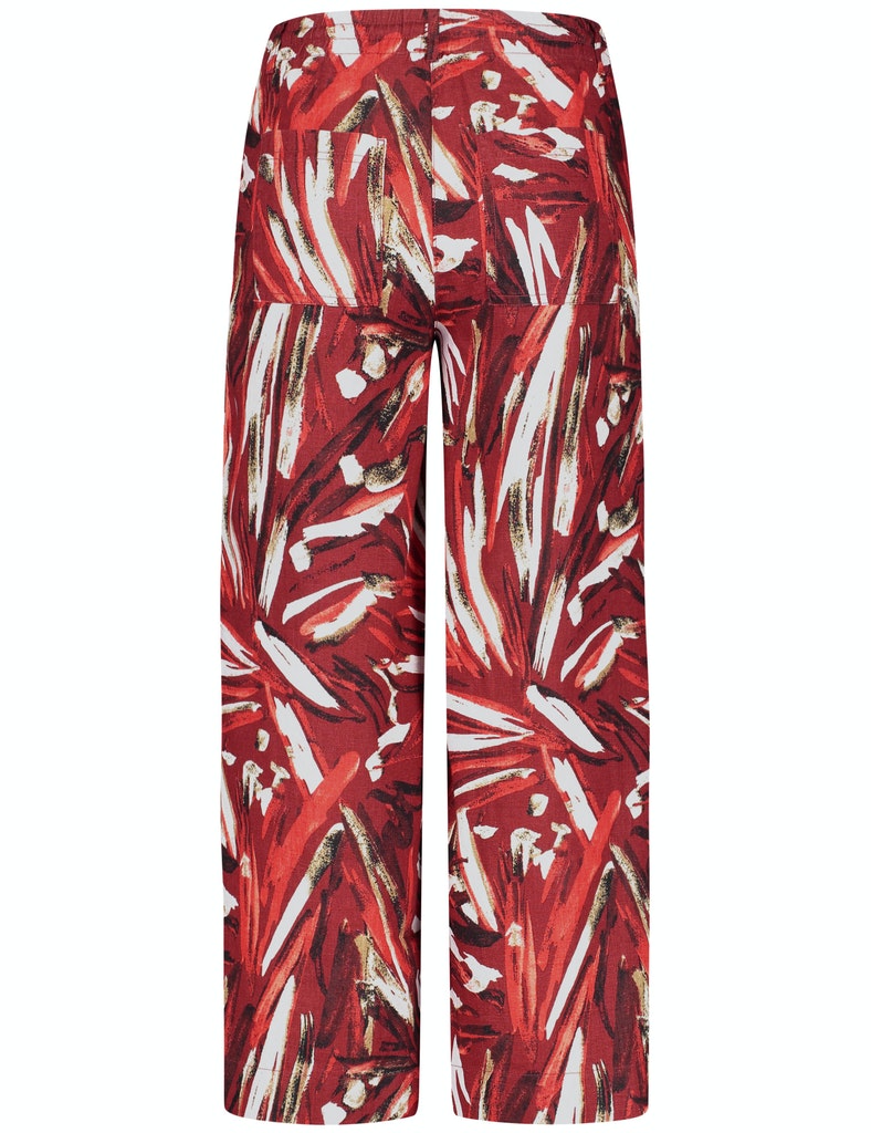 Gemusterte Hose aus Leinen