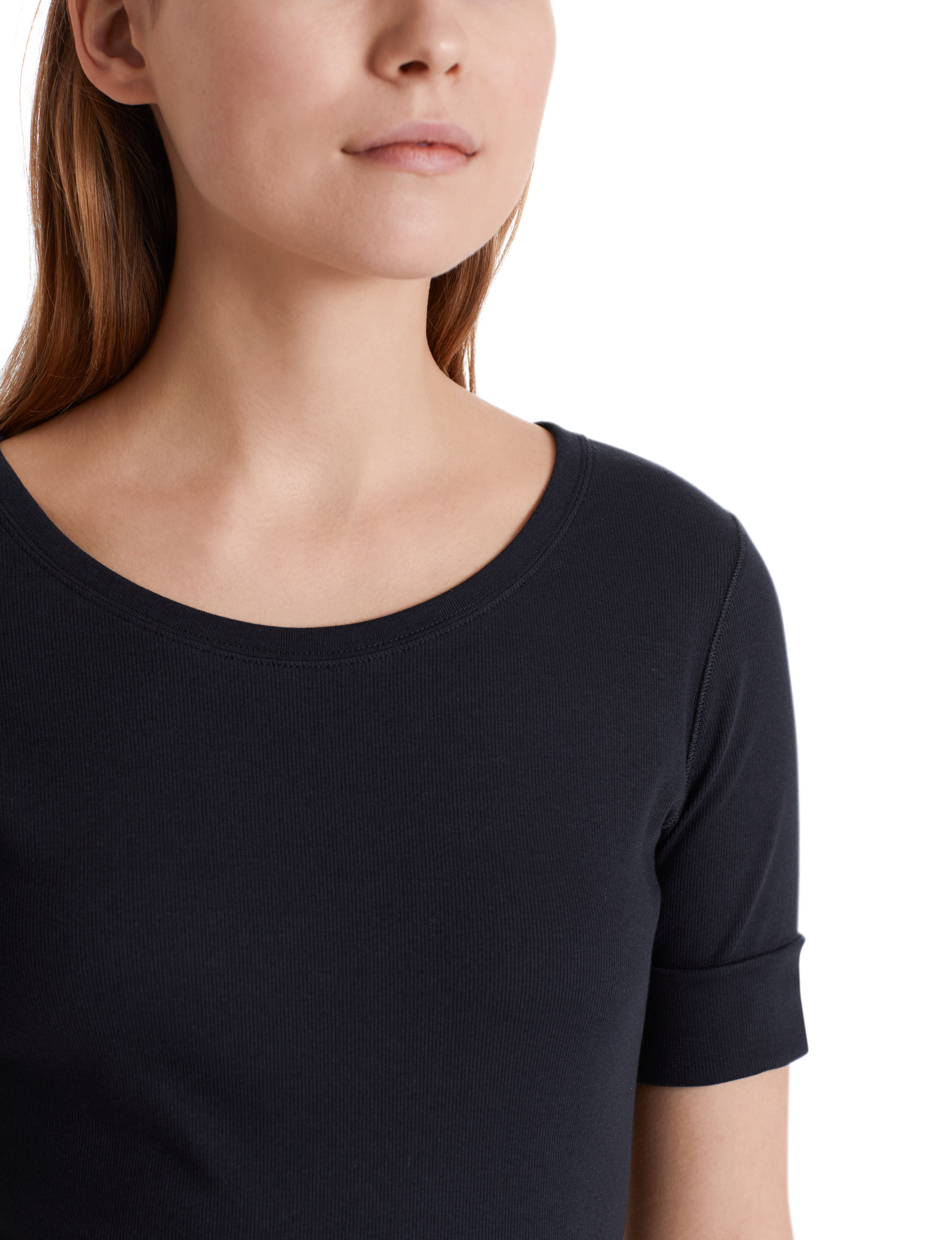 Rundhals-Shirt mit halben Ärmeln