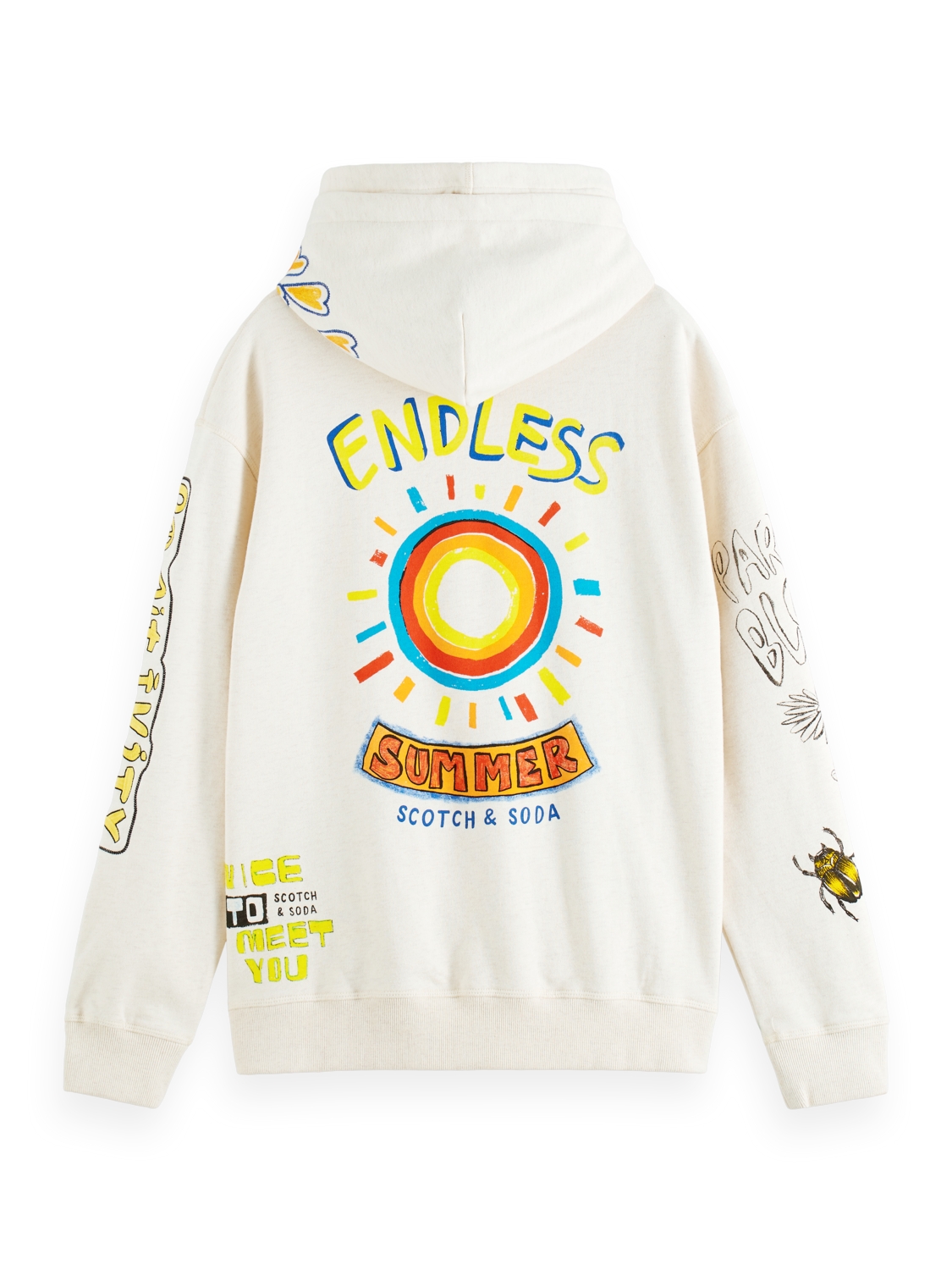 Worked-out artwork hoodie
